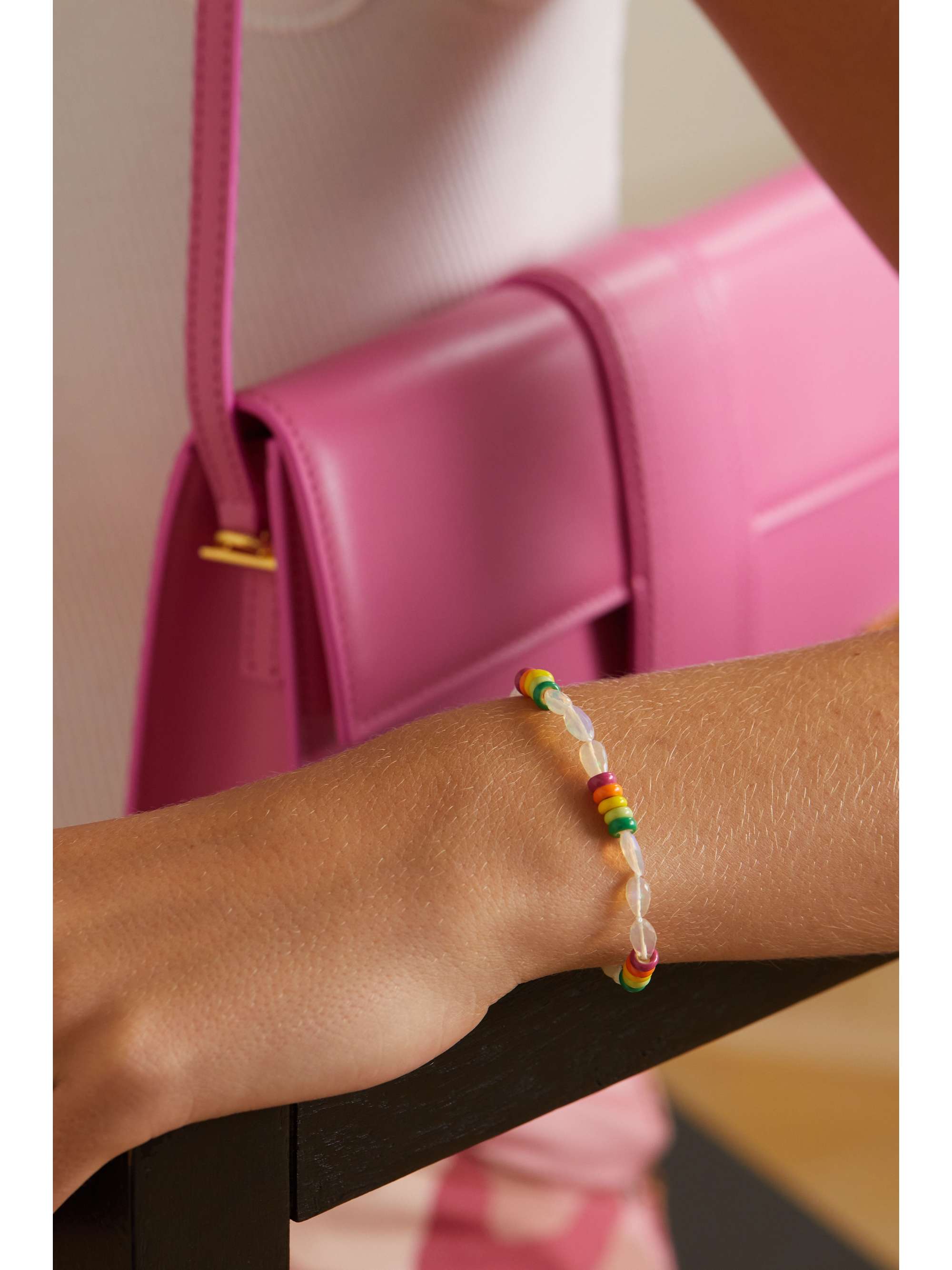 FRY POWERS Sunrise gold vermeil, opal and enamel bracelet