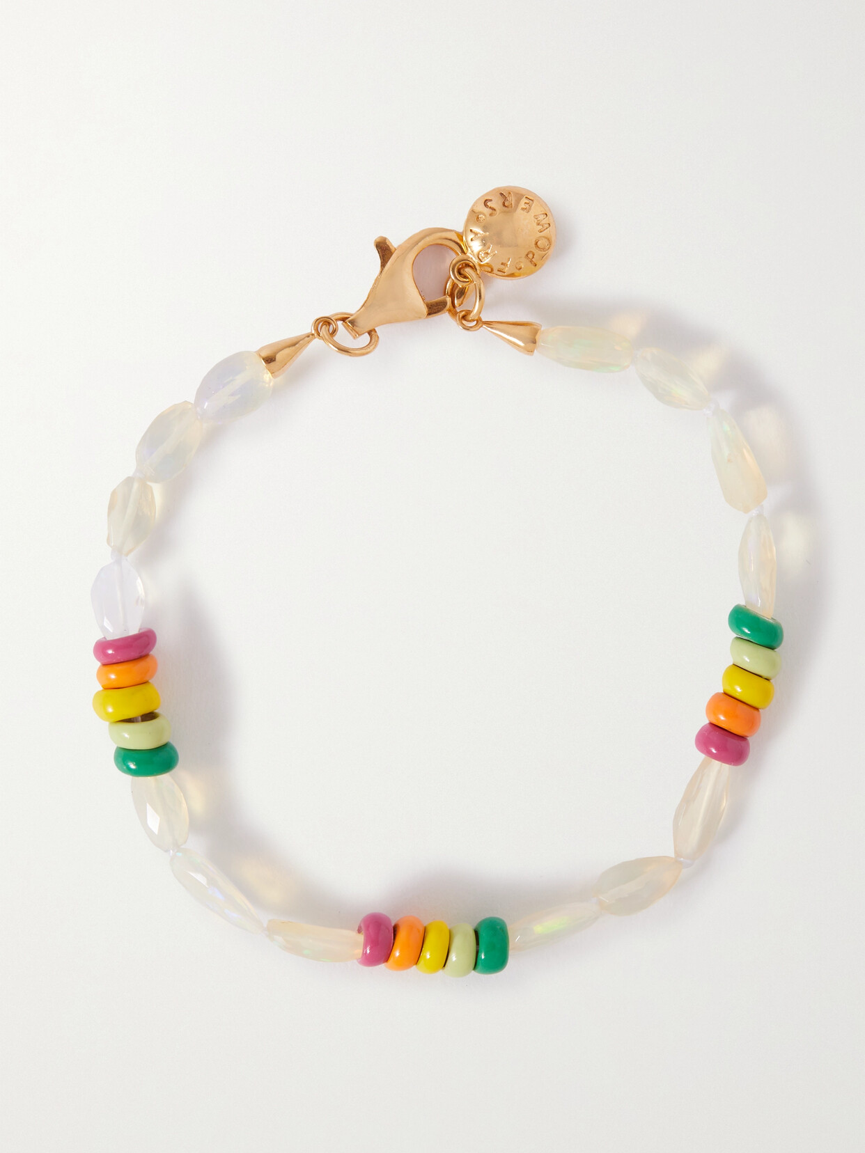 Fry Powers Sunrise Gold Vermeil, Opal And Enamel Bracelet In White