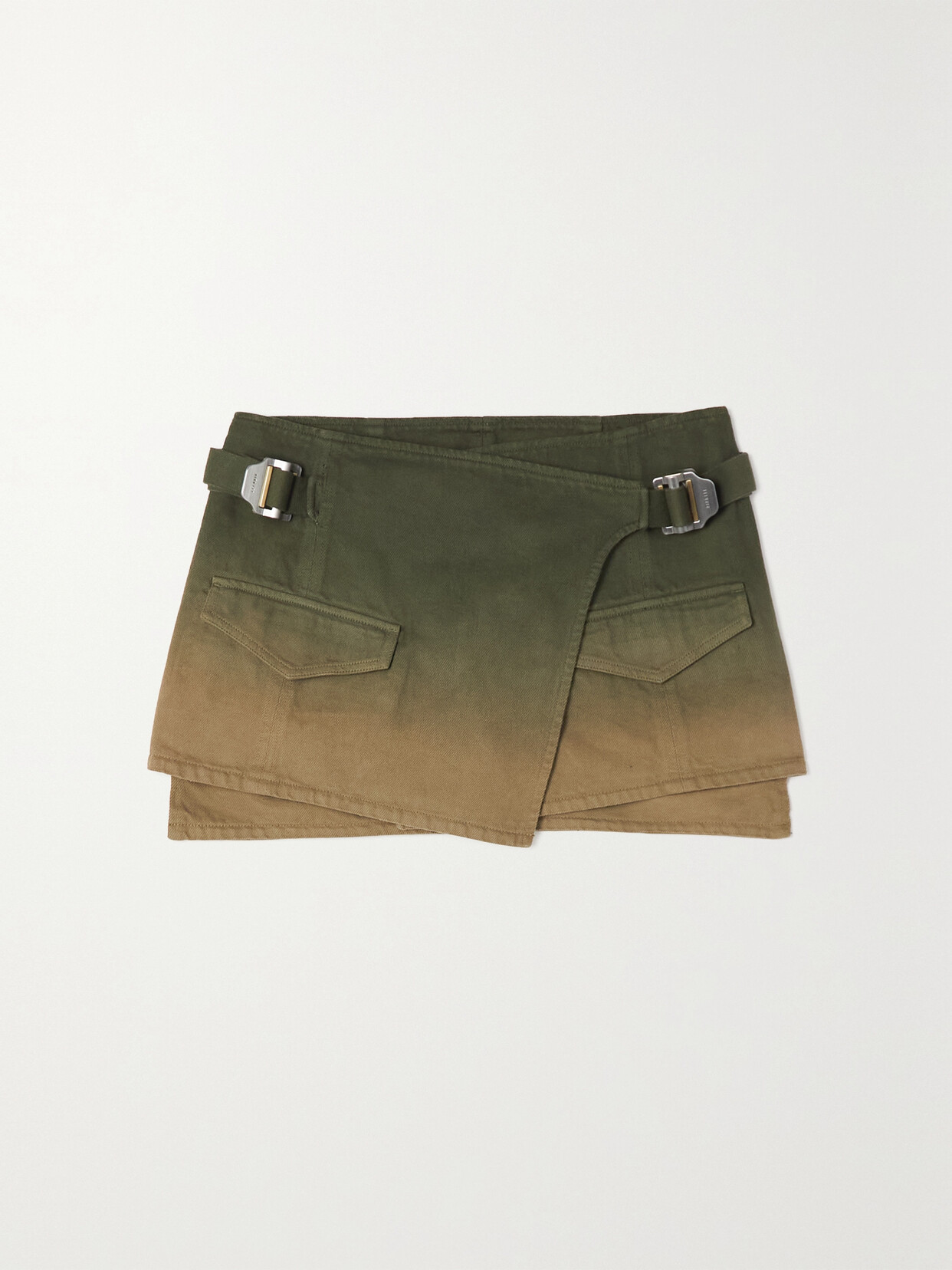 Dion Lee - Utility Denim Wrap Mini Skirt - Green