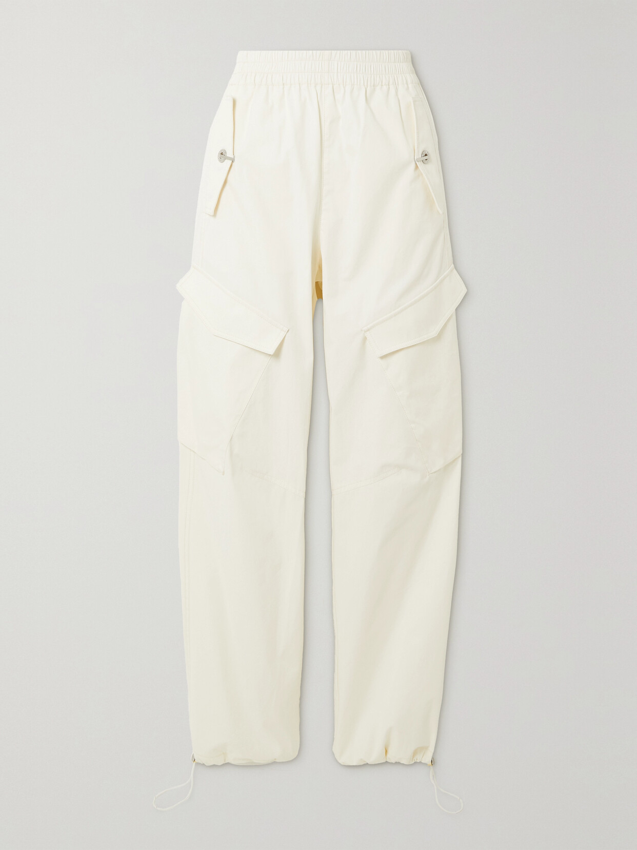 DION LEE LATCH COTTON-BLEND TWILL TAPERED CARGO PANTS