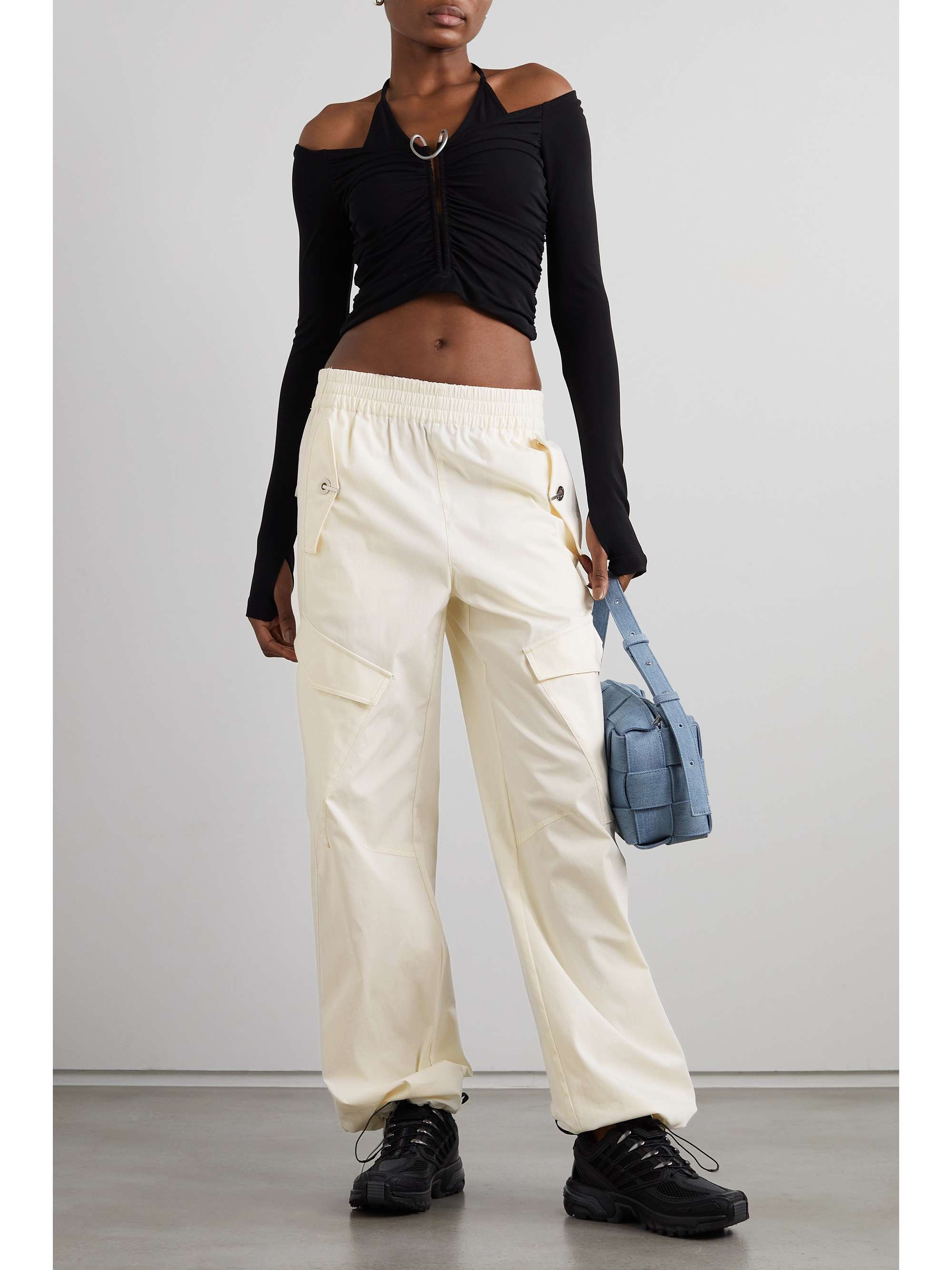 DION LEE Latch cotton-blend twill tapered cargo pants