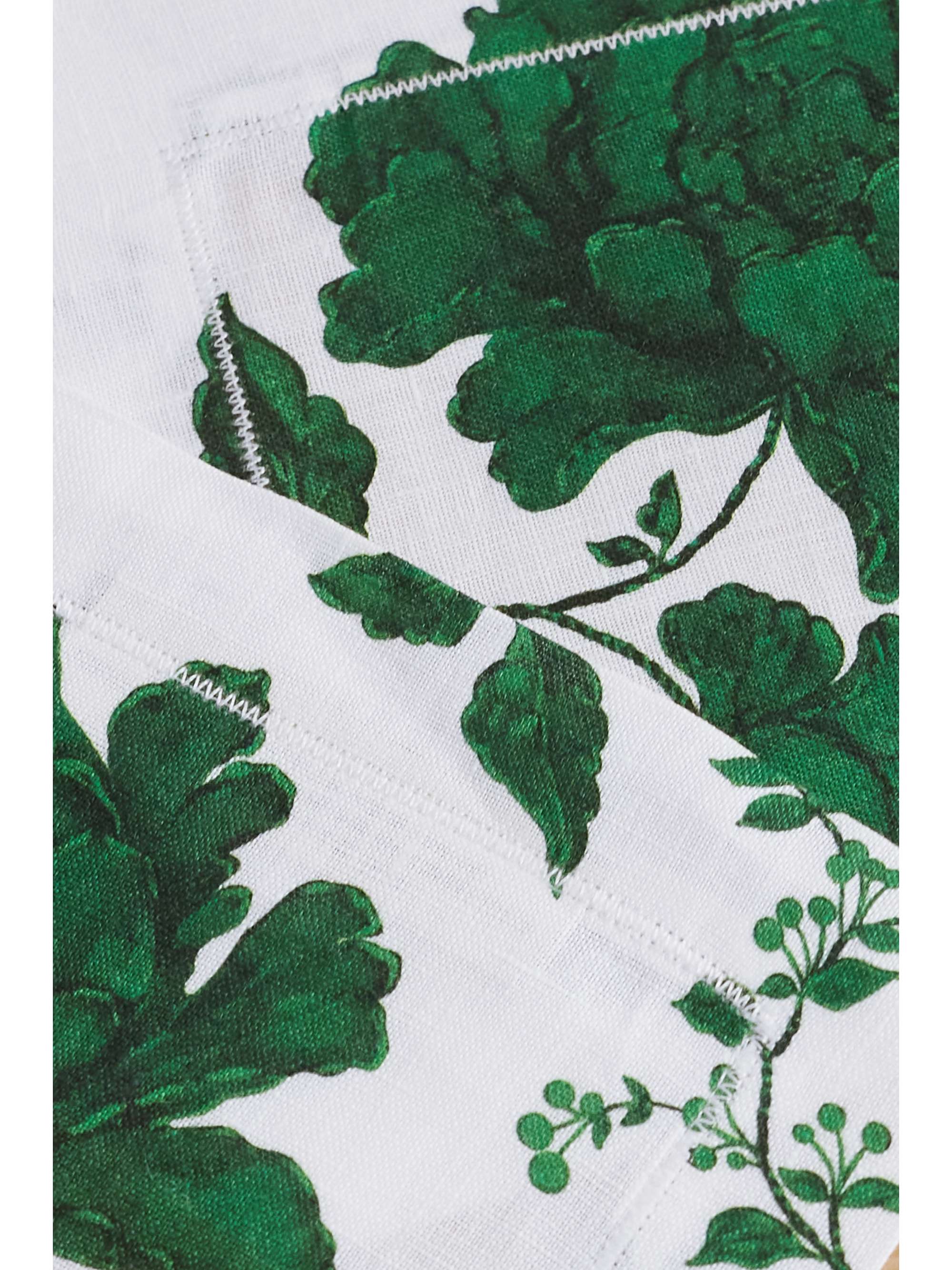 EMILIA WICKSTEAD Set of four floral-print linen cocktail napkins