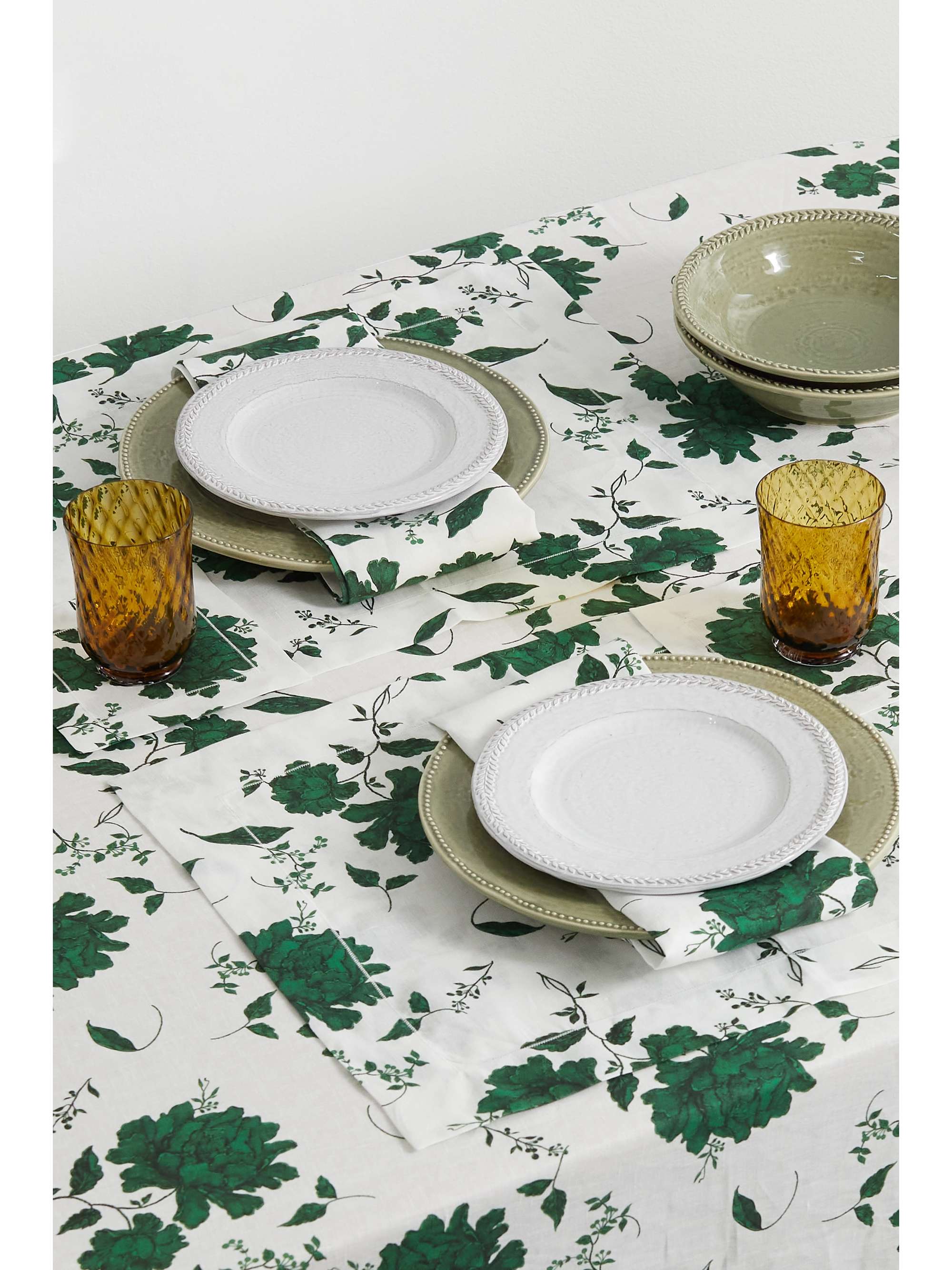 EMILIA WICKSTEAD Set of four floral-print linen placemats