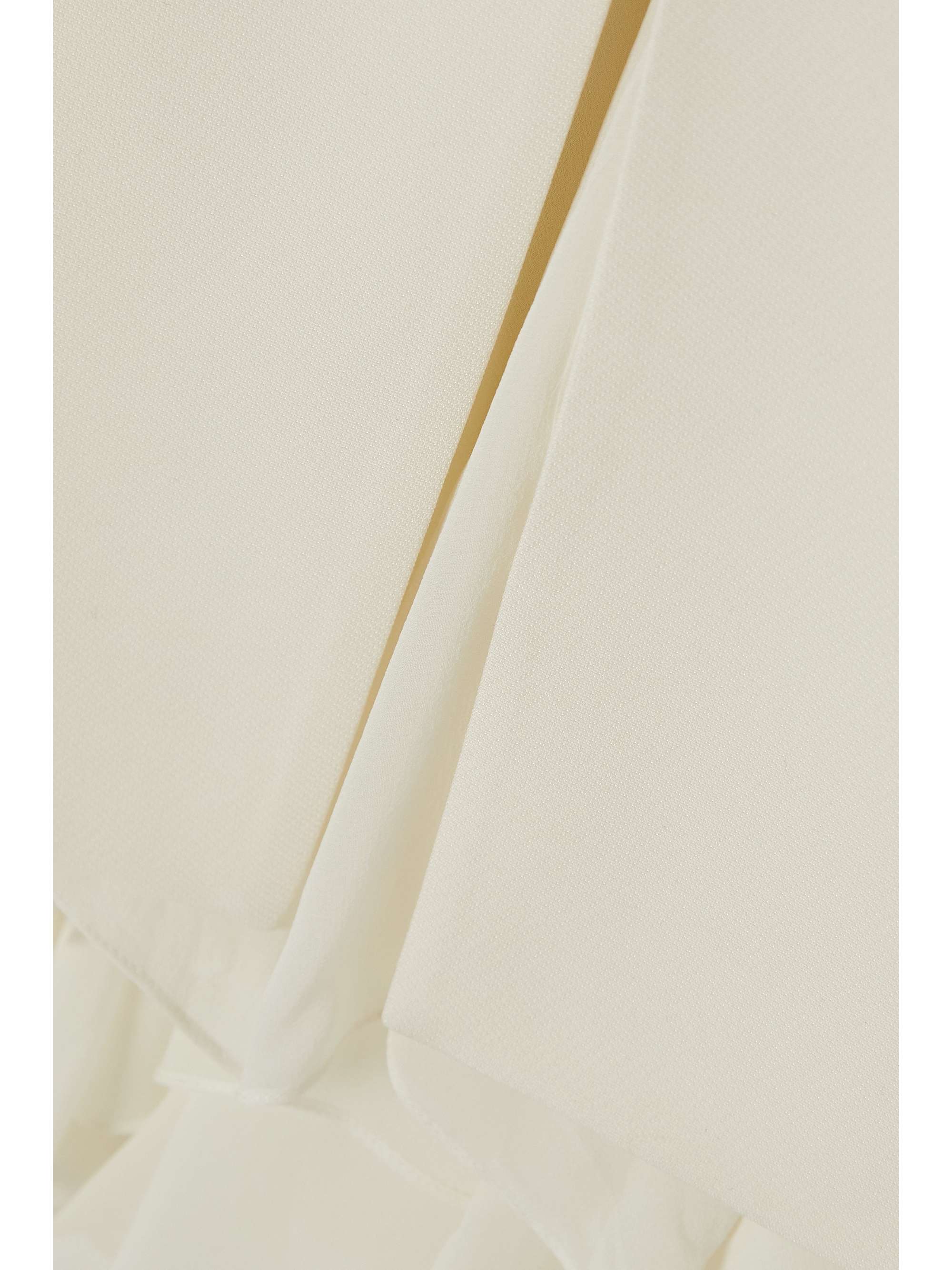 KHAITE Teagan ruffled voile and twill mini dress
