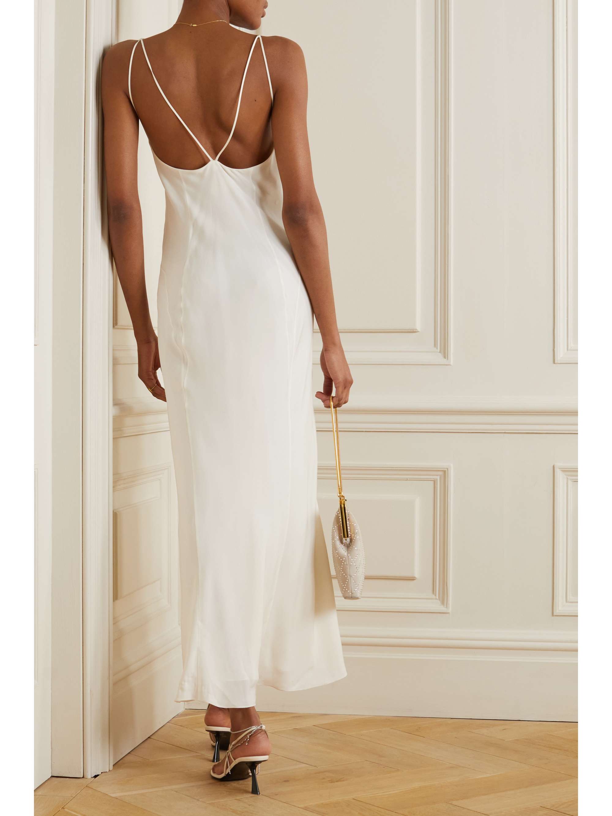 KHAITE Carina silk-georgette maxi dress