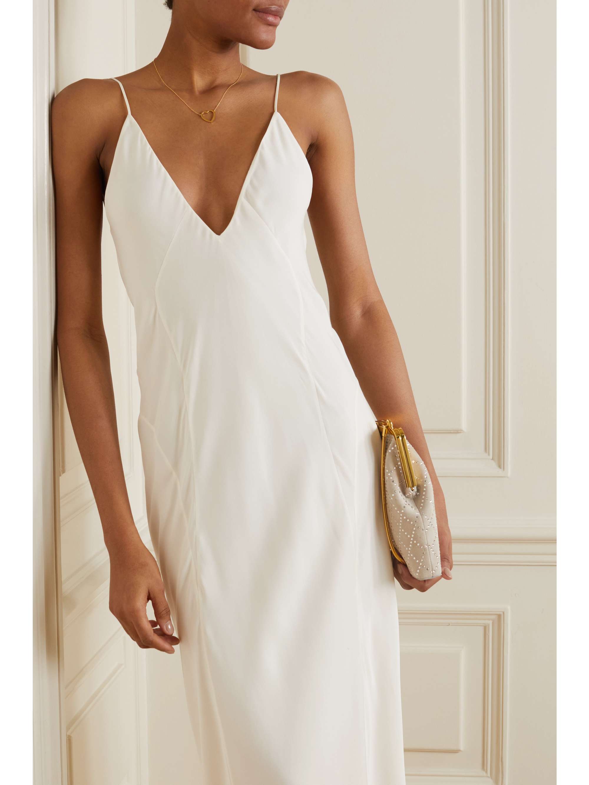 KHAITE Carina silk-georgette maxi dress