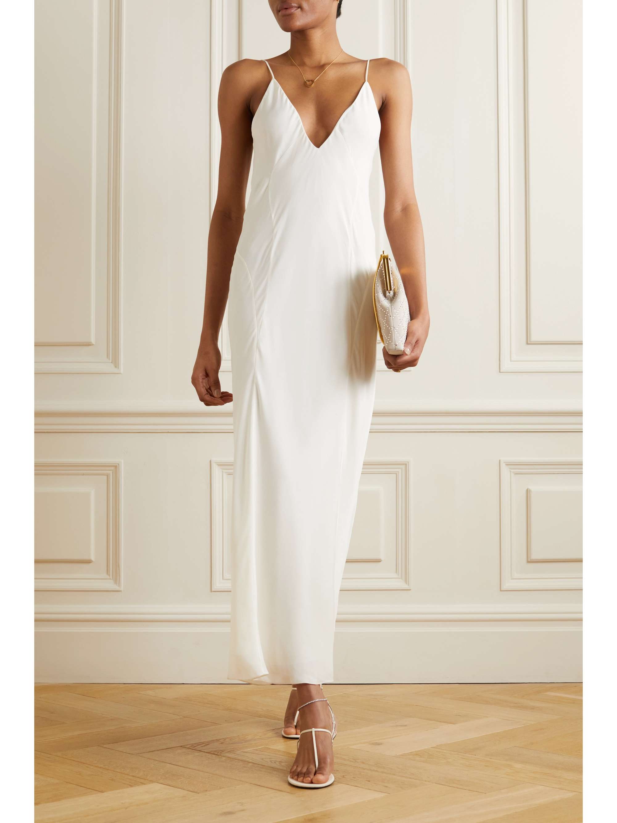 KHAITE Carina silk-georgette maxi dress