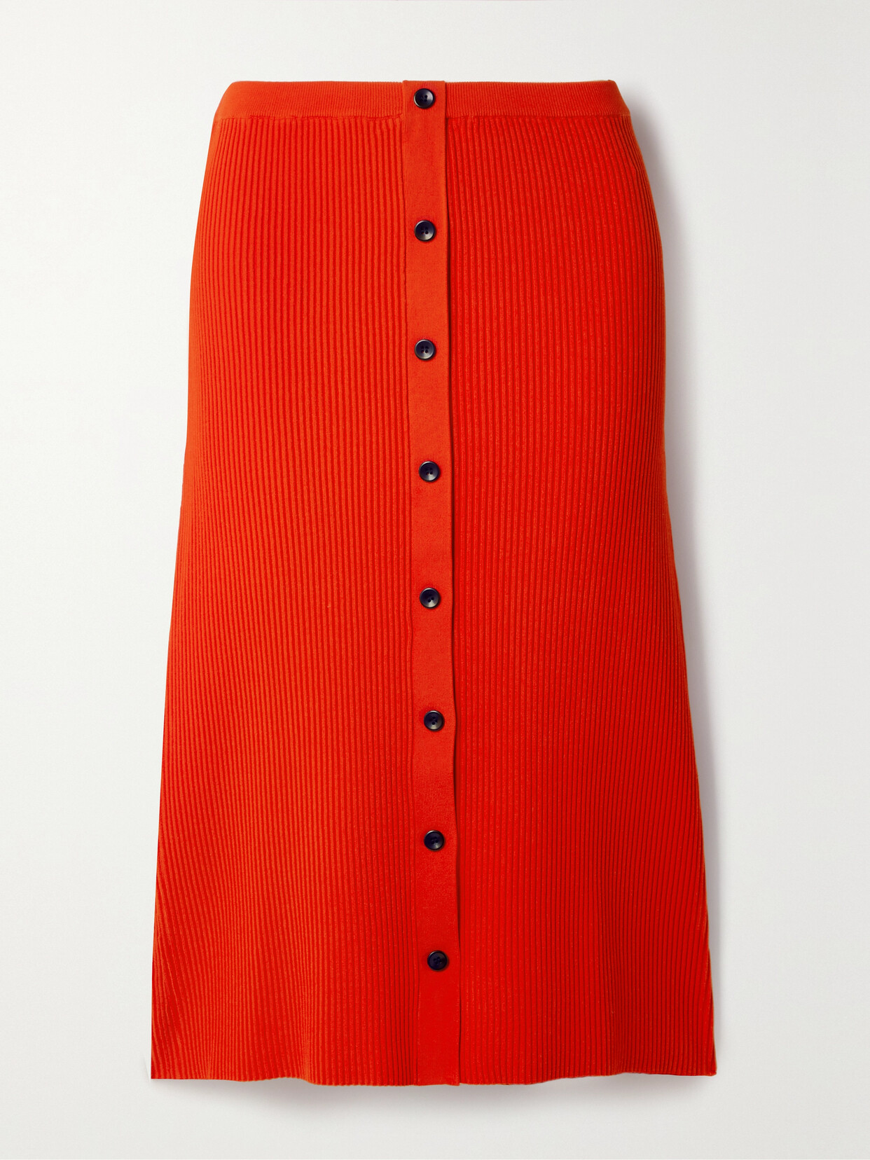 Proenza Schouler White Label - Ribbed-knit Midi Skirt - Orange