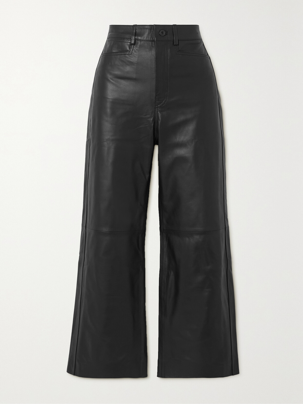 PROENZA SCHOULER WHITE LABEL PANELED LEATHER WIDE-LEG PANTS