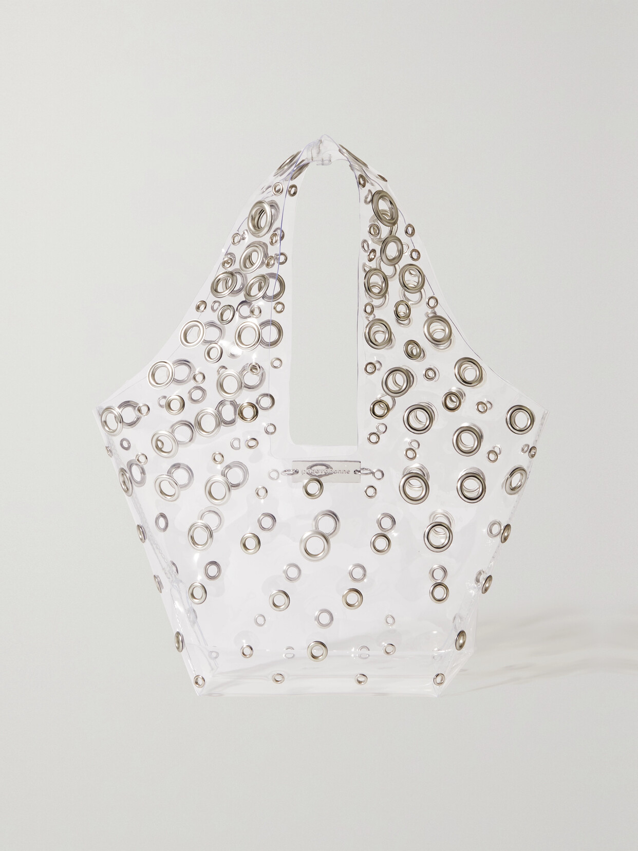 Paco Rabanne - Mini Eyelet-embellished Pvc Tote - Neutrals