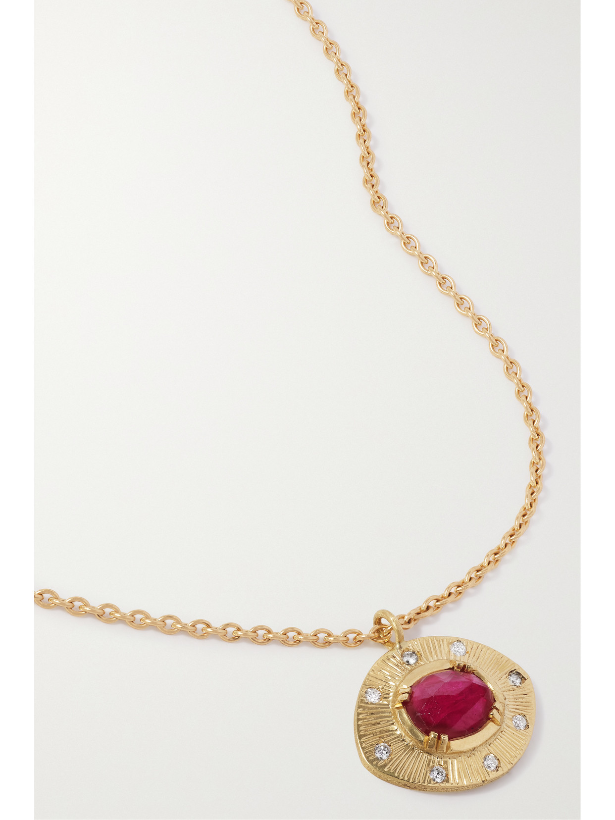 Brooke Gregson - Starlight 18-karat Gold, Diamond And Ruby Necklace - one size