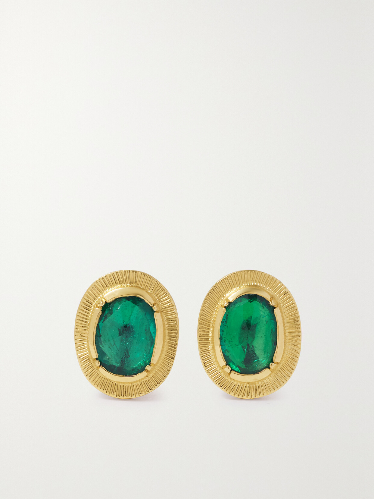 Brooke Gregson - 18-karat Recycled Gold Emerald Earrings - one size