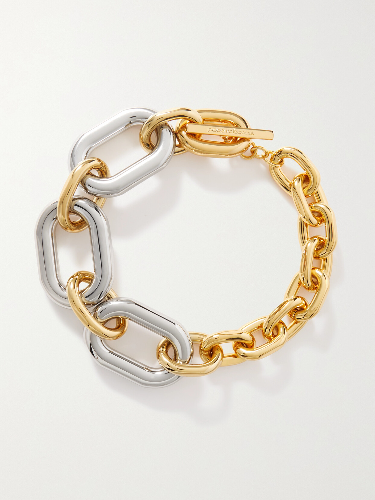 Rabanne Xl Link Oversized Gold- And Silver-tone Necklace