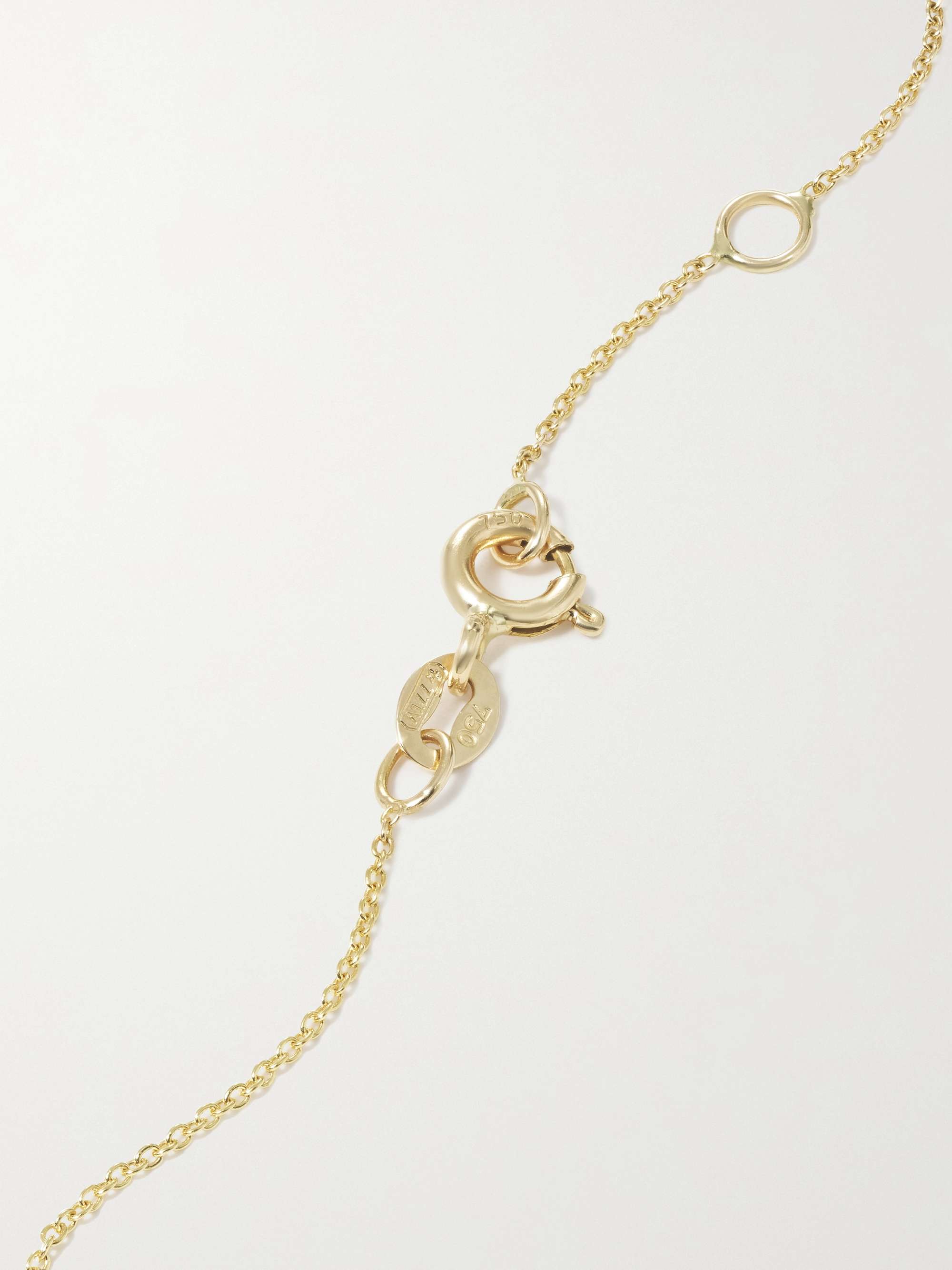 DIANE KORDAS Evil Eye Armband aus 18 Karat Gold mit Malachit und Diamanten