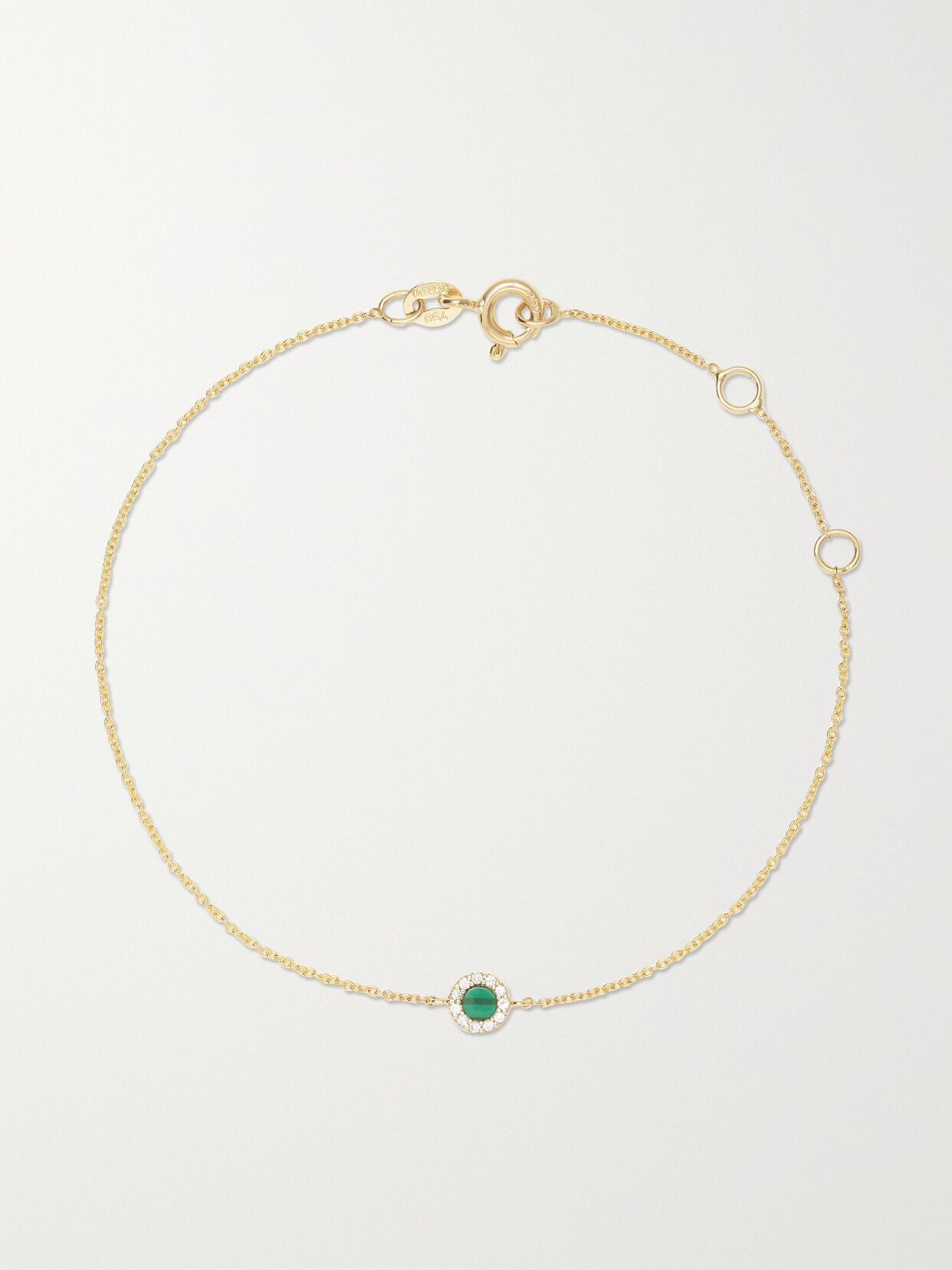 Diane Kordas - Evil Eye 18-karat Gold, Malachite And Diamond Bracelet - Green