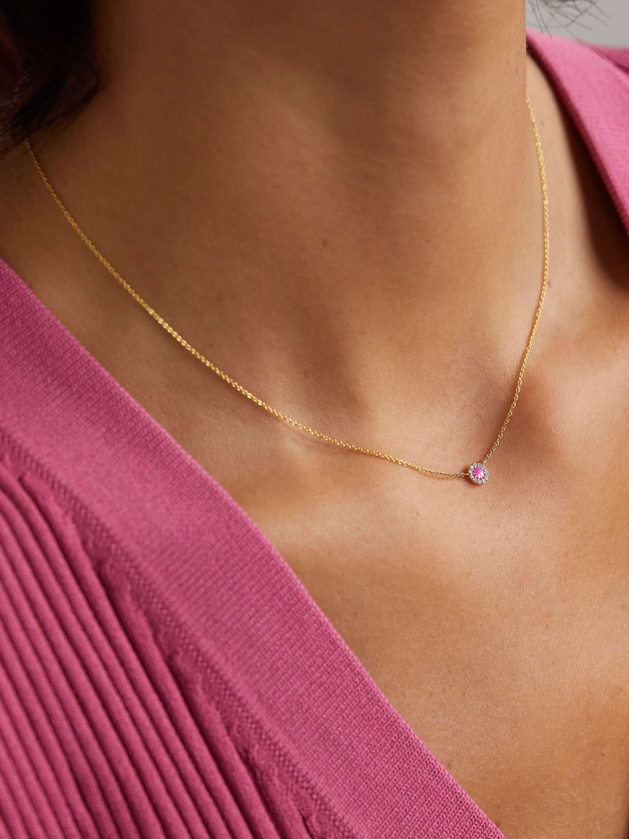 DIANE KORDAS Evil Eye 18-karat gold, lapis lazuli and diamond necklace