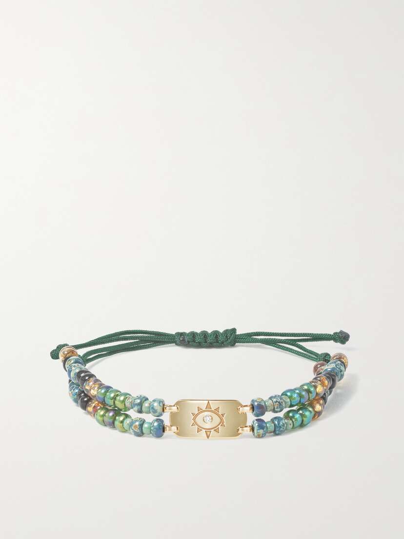 Diane Kordas Double Strand 18-karat Gold, Multi-stone And Diamond Bracelet