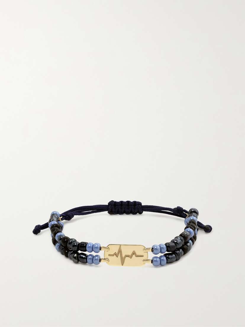 Diane Kordas Double Strand 18-karat Gold Beaded Bracelet