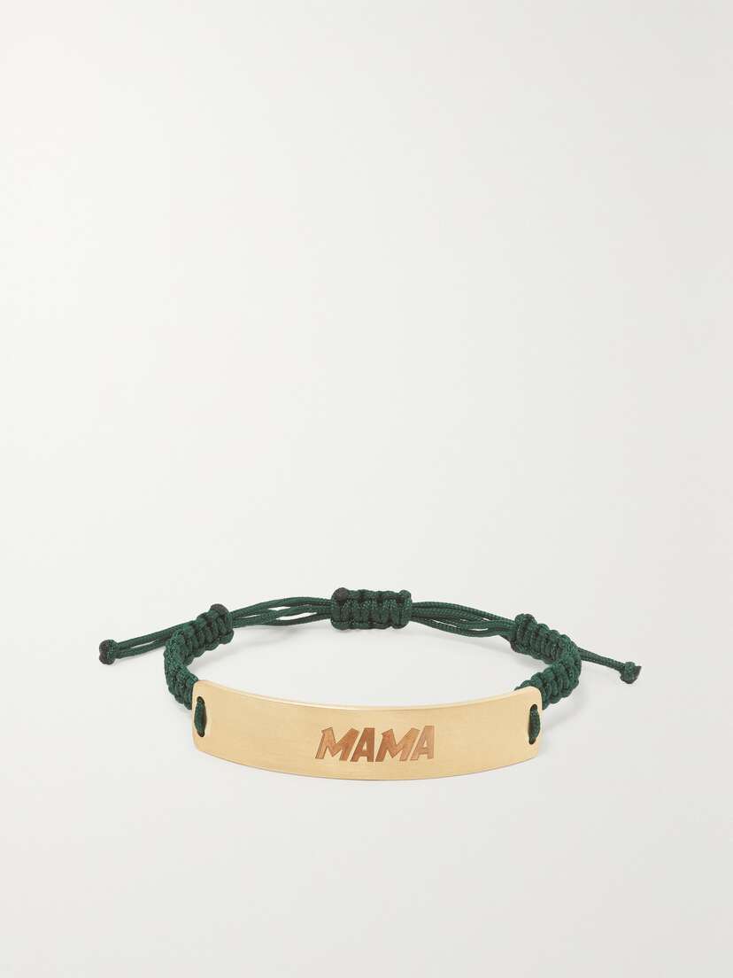 Diane Kordas Mama 18-karat Gold And Cord Bracelet -  - One size