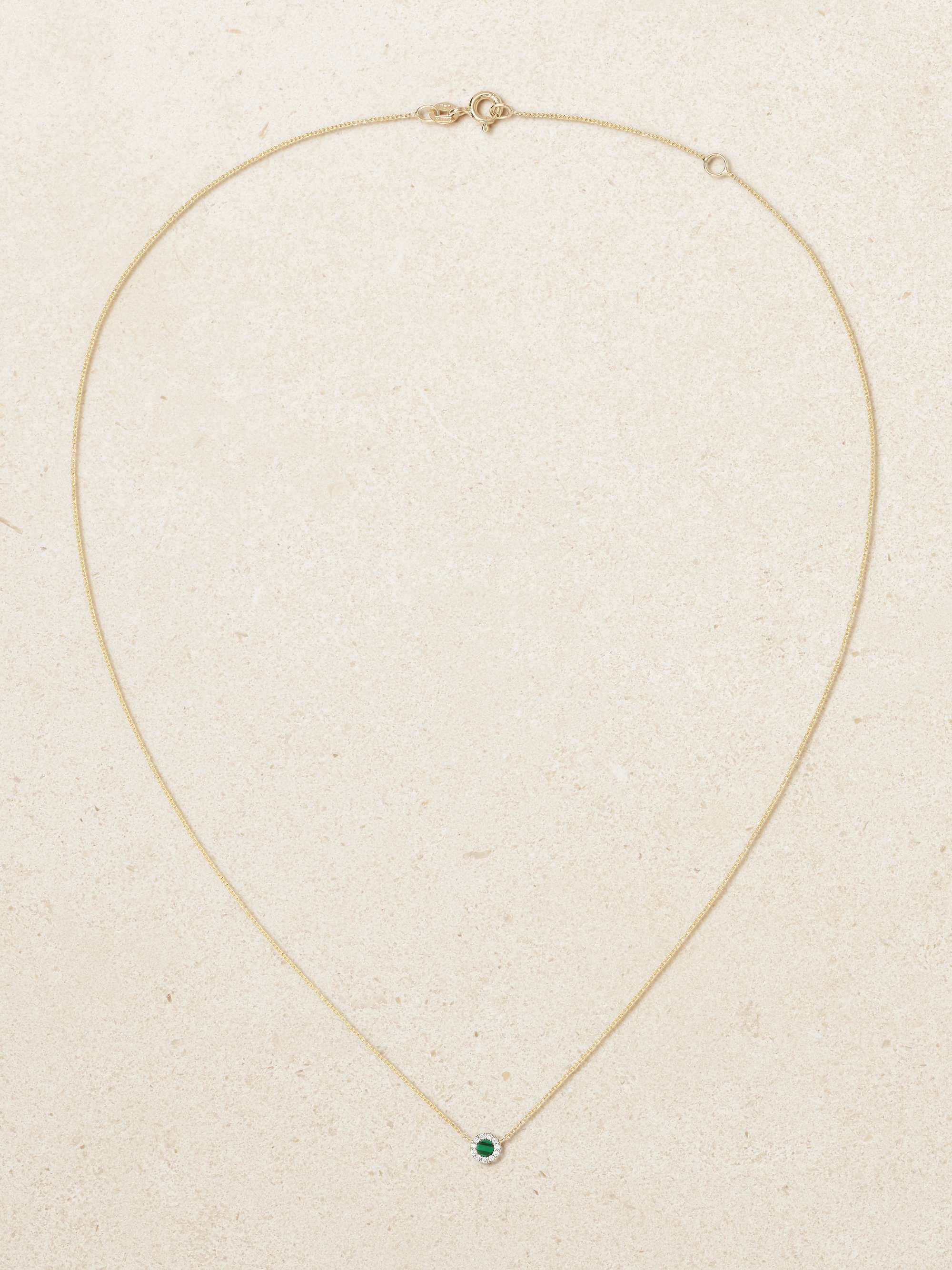 DIANE KORDAS Evil Eye 18-karat gold, lapis lazuli and diamond necklace