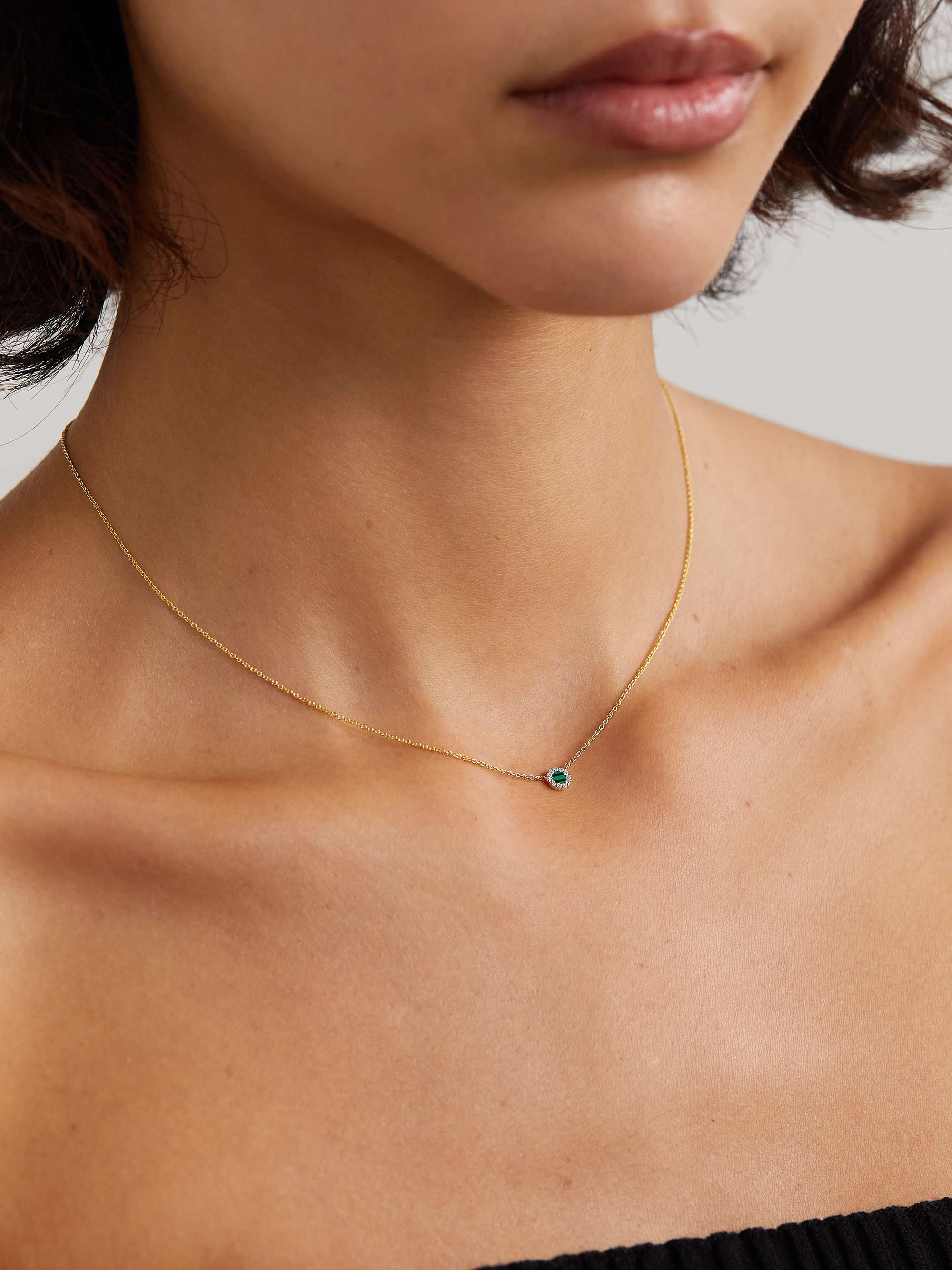 DIANE KORDAS Evil Eye 18-karat gold, lapis lazuli and diamond necklace