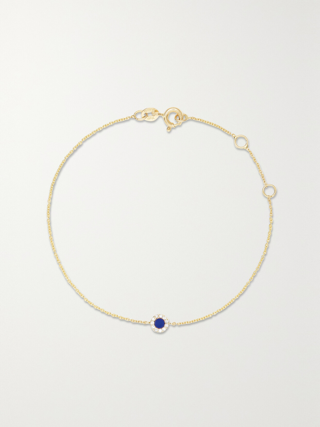 Diane Kordas Evil Eye 18-karat Gold, Lapis Lazuli And Diamond Bracelet In Blue