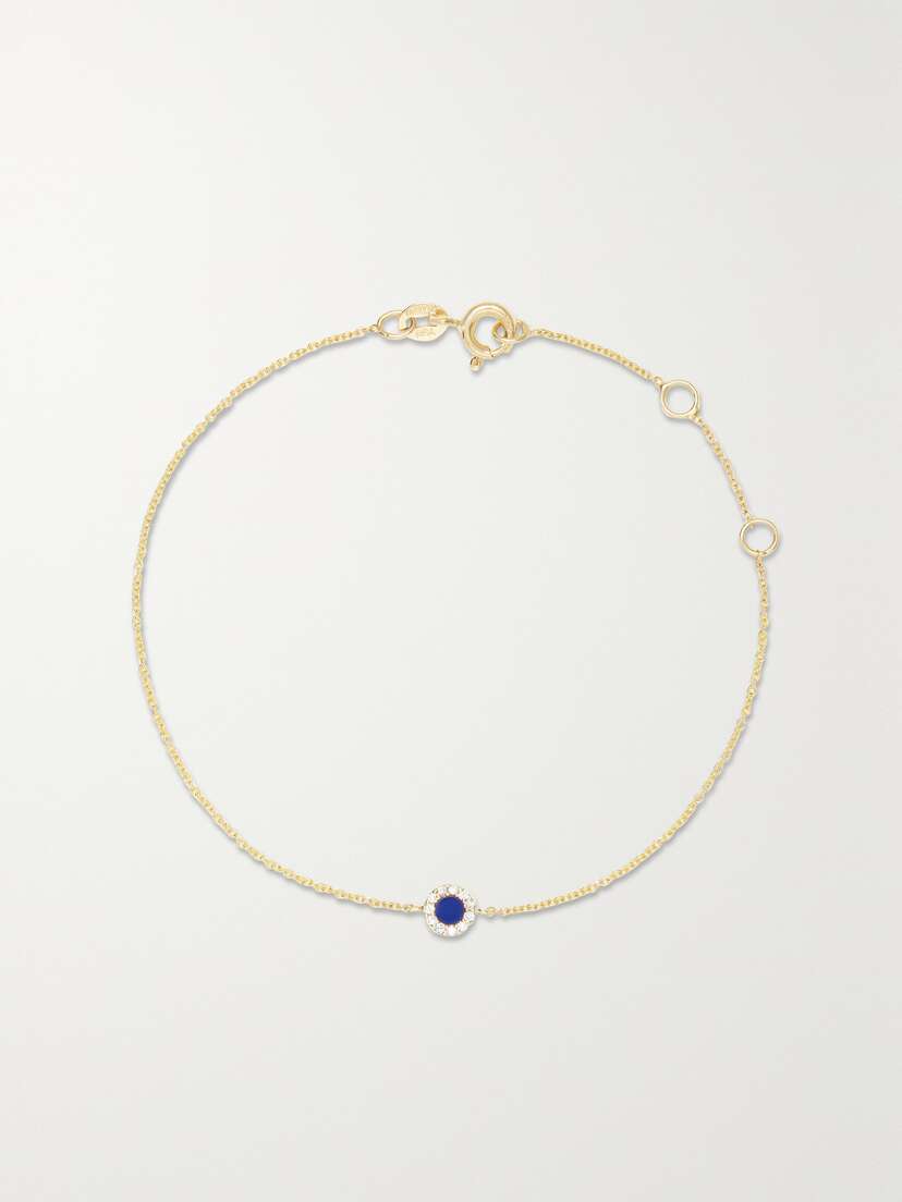 Diane Kordas Evil Eye 18-karat Gold, Lapis Lazuli And Diamond Bracelet