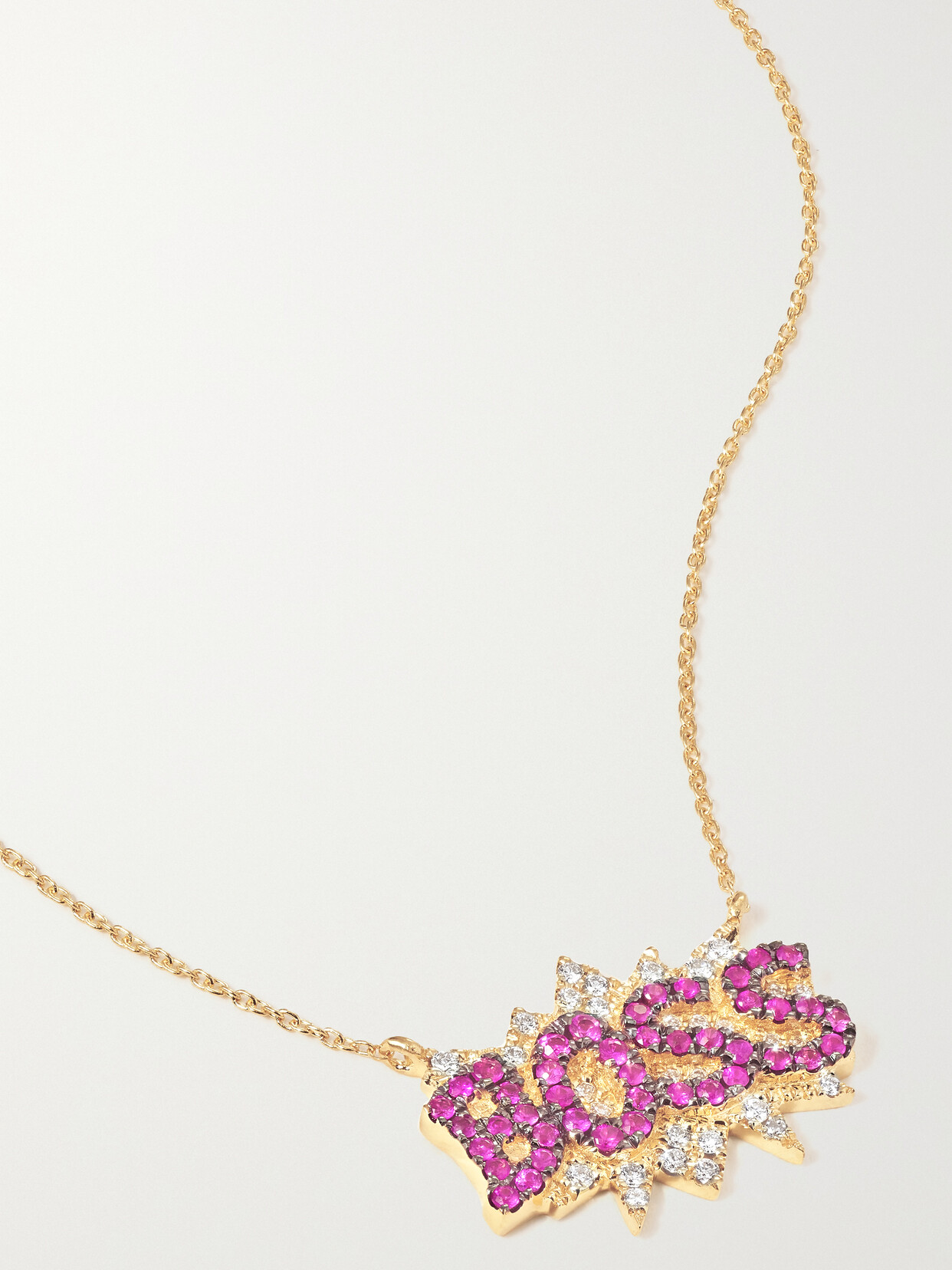 Diane Kordas Boss 18-karat Rose Gold, Sapphire And Diamond Necklace