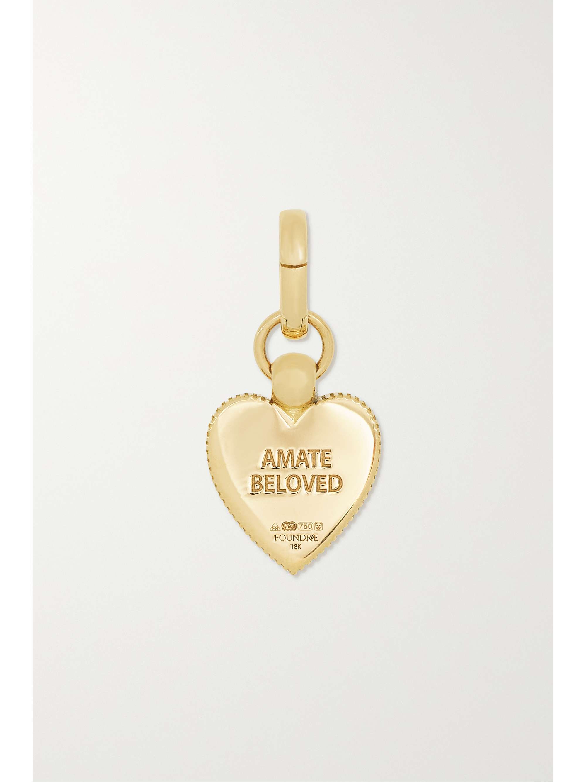 FOUNDRAE Pendentif en or 18 carats (750/1000) et diamants Amate Mini Crest