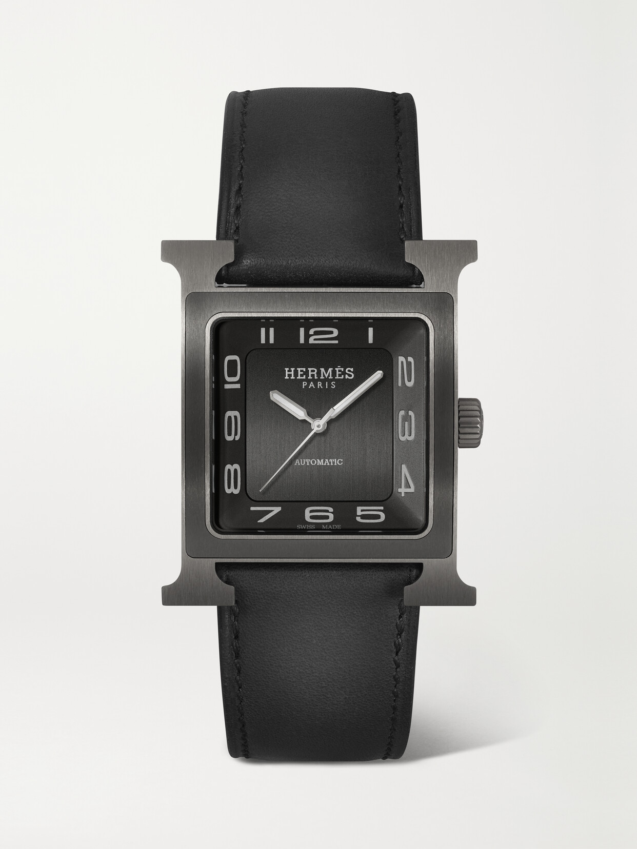 Hermès Timepieces - Heure H Large Automatic 30.5mm Titanium And Leather Watch - Black