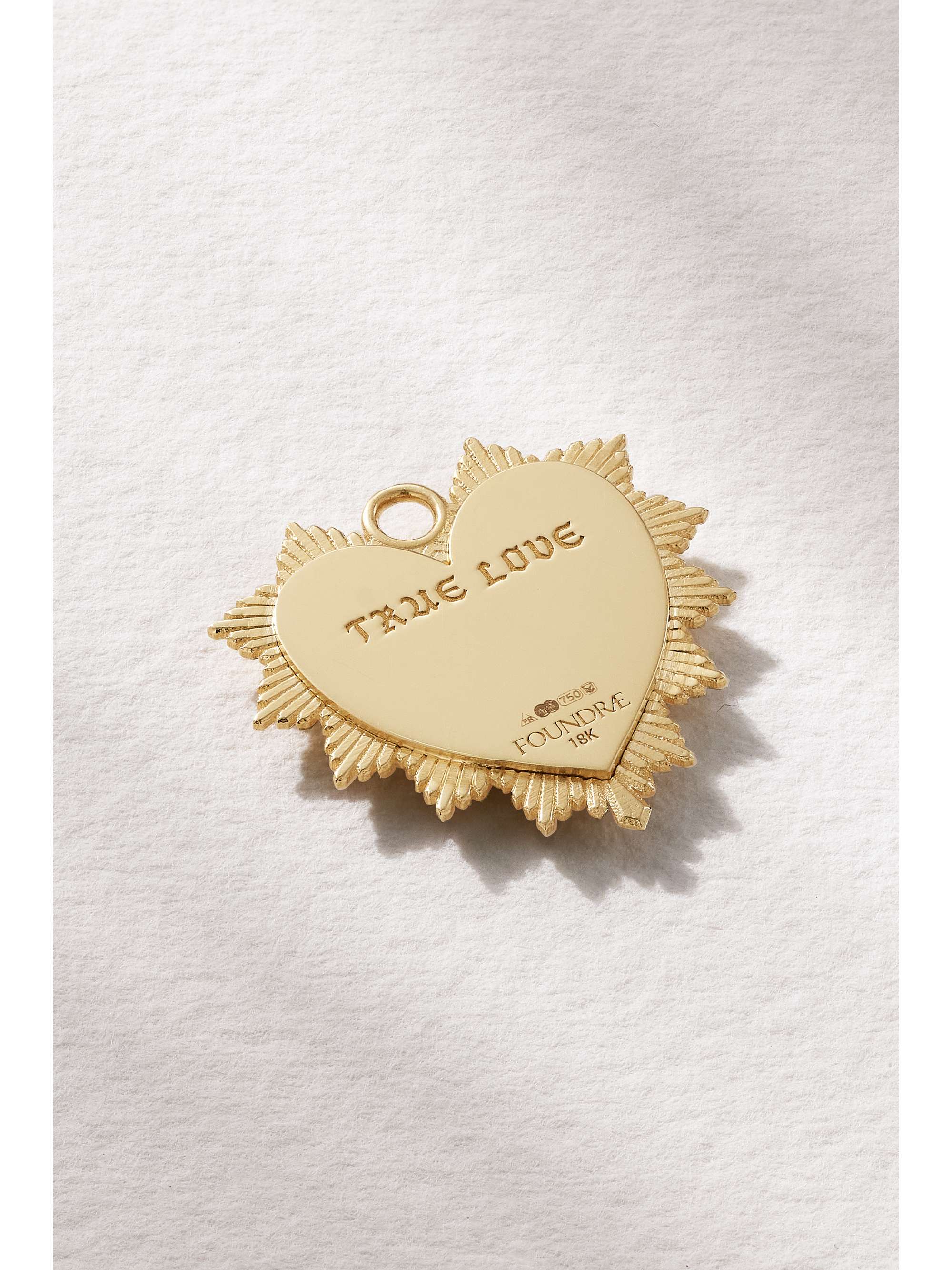 FOUNDRAE True Love Knot 18-karat gold diamond pendant