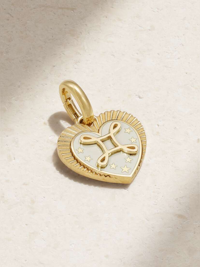 Foundrae True Love Heart 18-karat  And Enamel Pendant