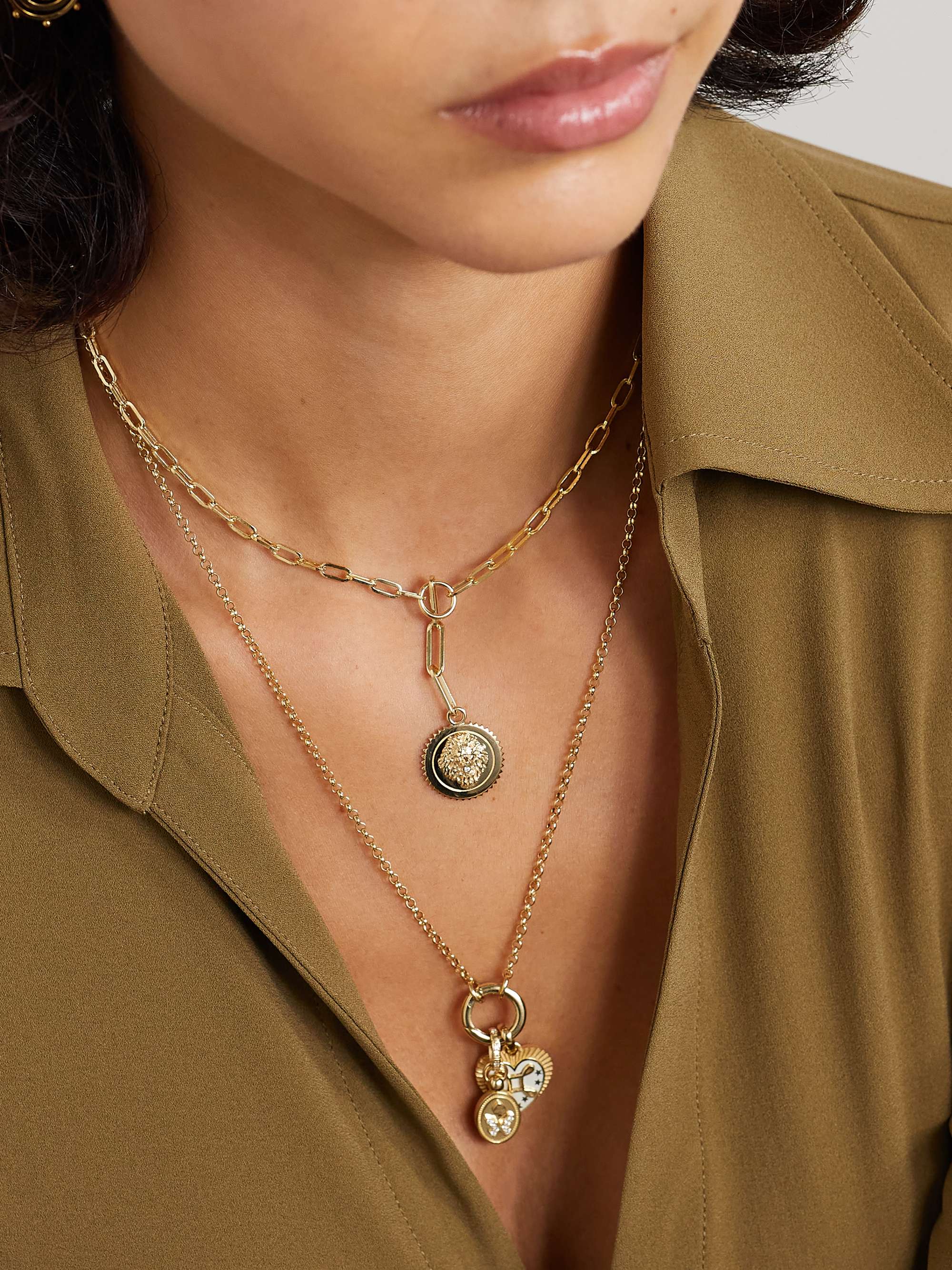 FOUNDRAE Small Open Belcher 18-karat gold necklace