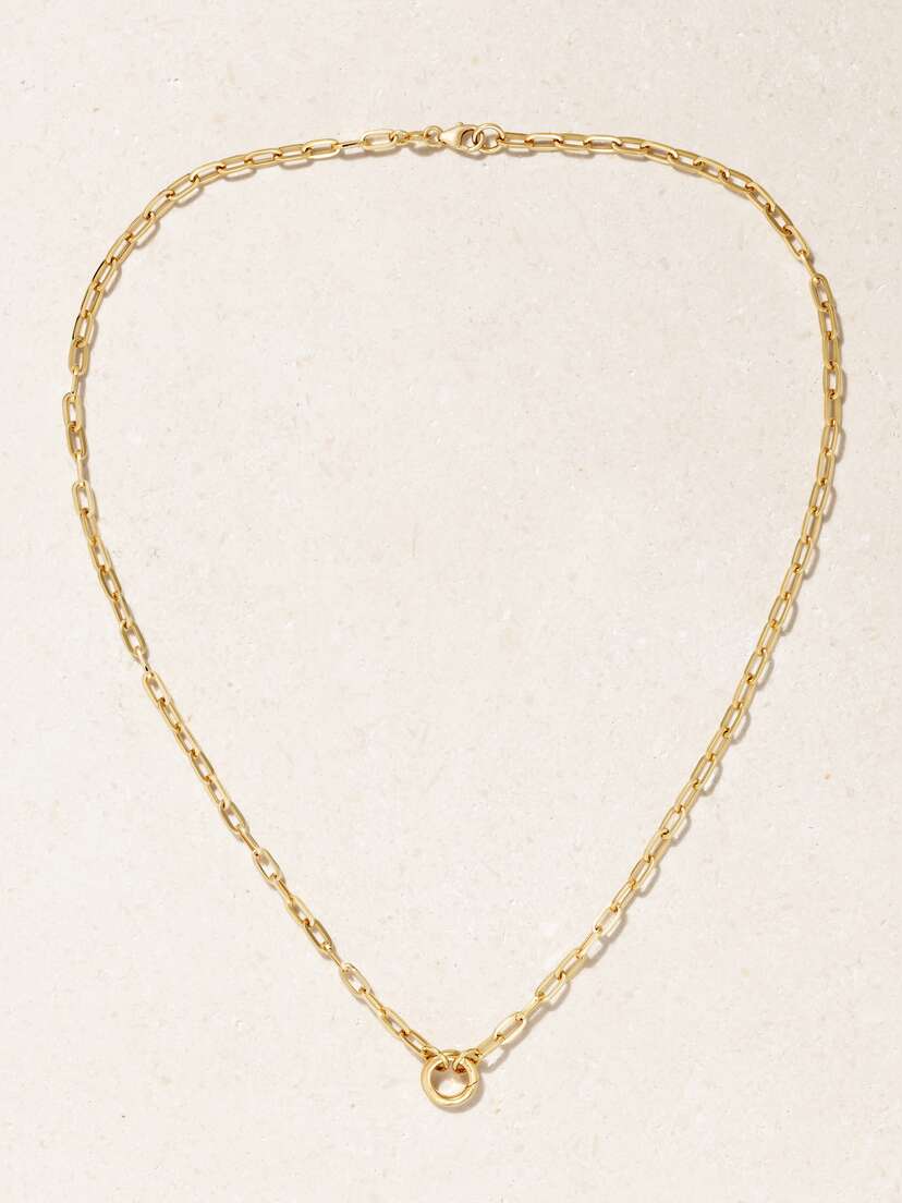 Foundrae Refined Open Clip 18-karat Gold Necklace