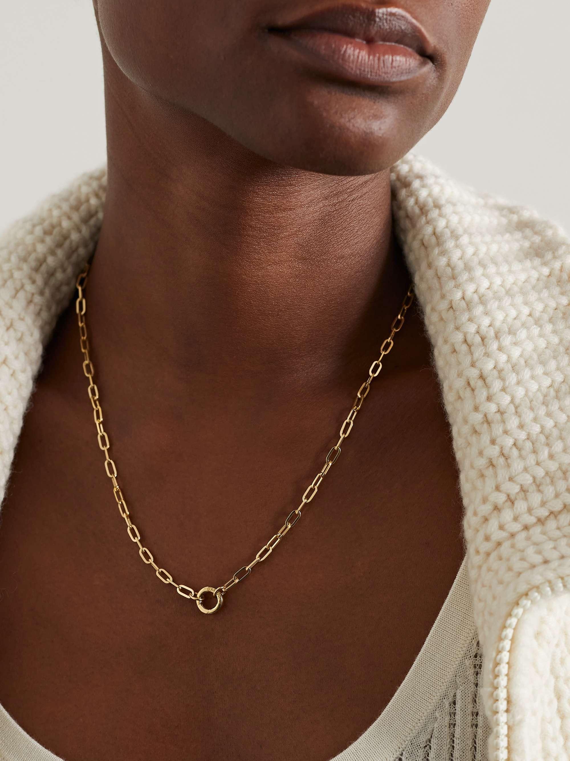 FOUNDRAE Refined Open Clip 18-karat gold necklace