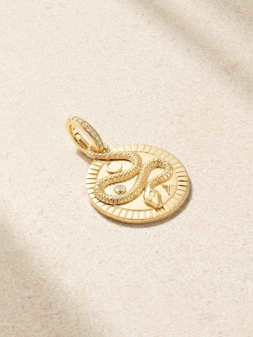 Foundrae Wholeness 18-karat Gold Diamond Pendant