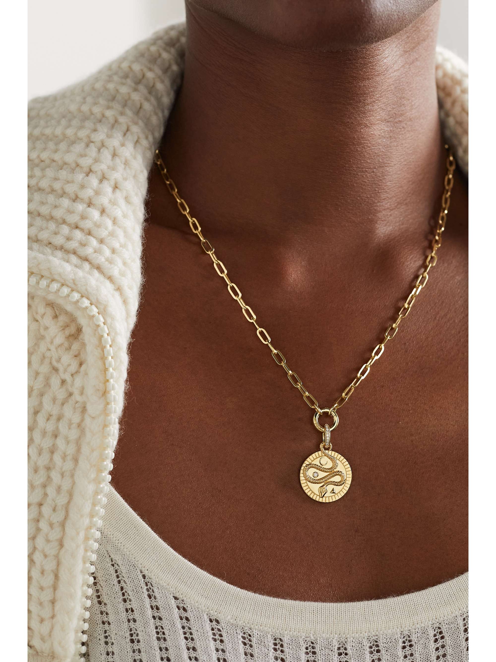 FOUNDRAE Wholeness 18-karat gold diamond pendant