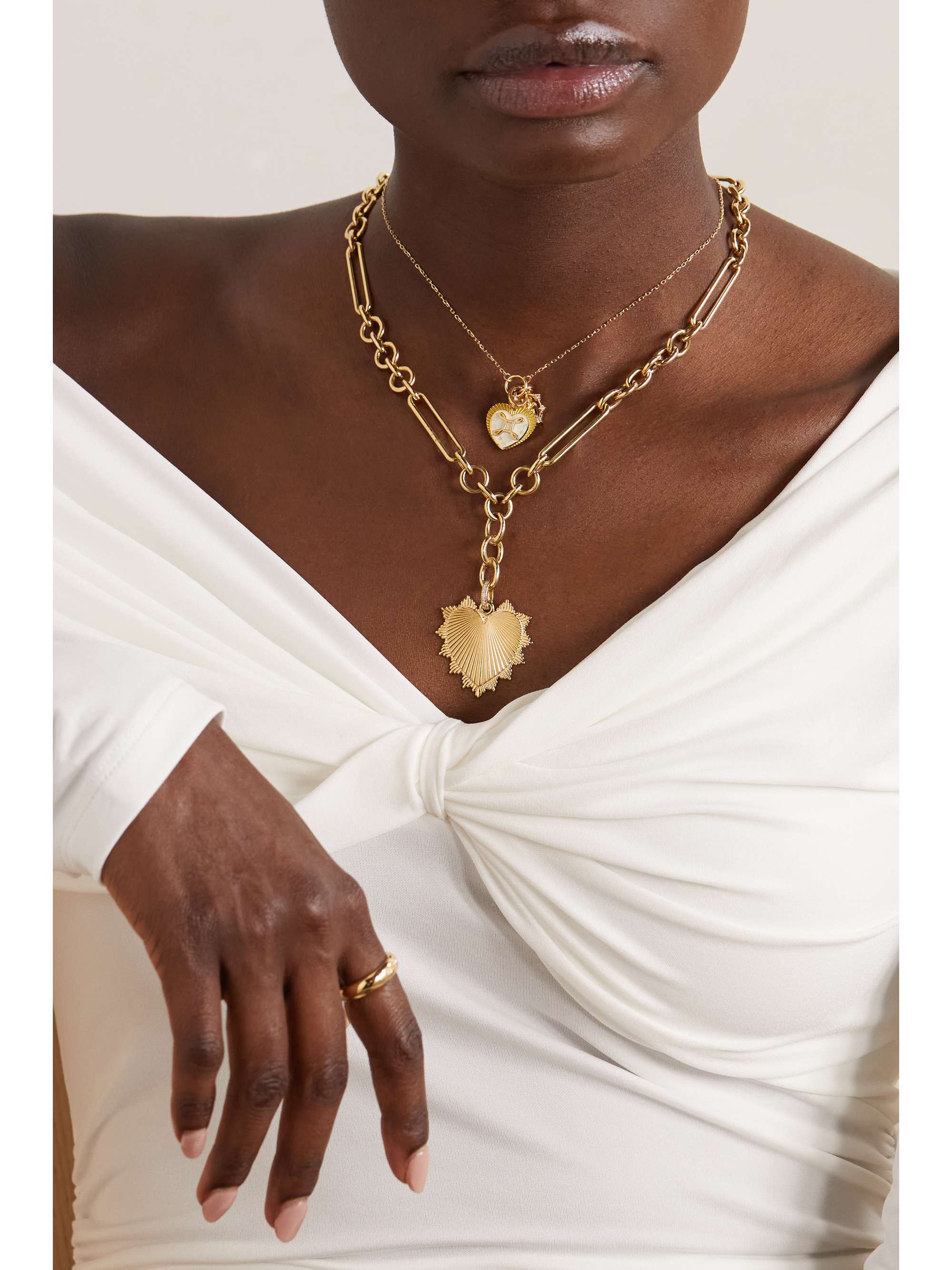 FOUNDRAE Clip Chain 18karat gold necklace NETAPORTER