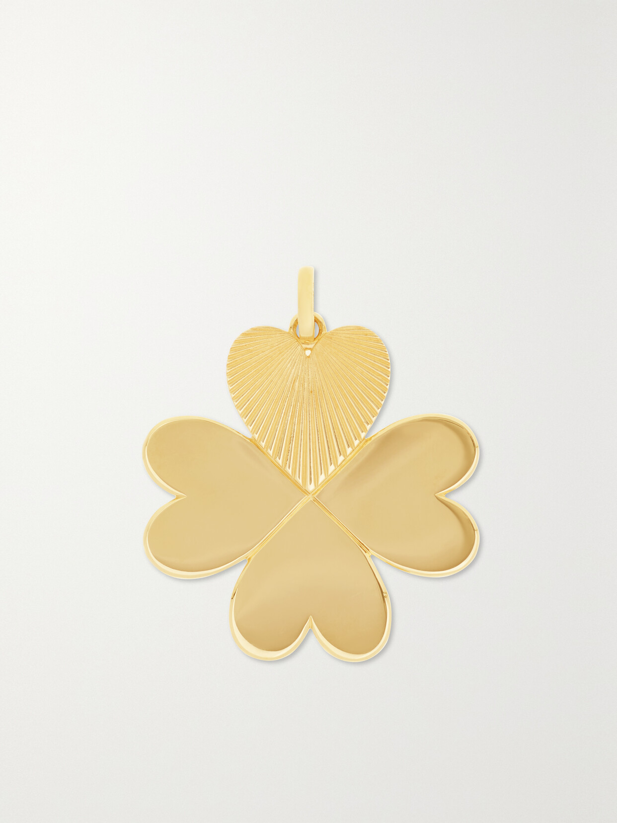 Foundrae Four Heart Clover Oversized 18-karat Medallion