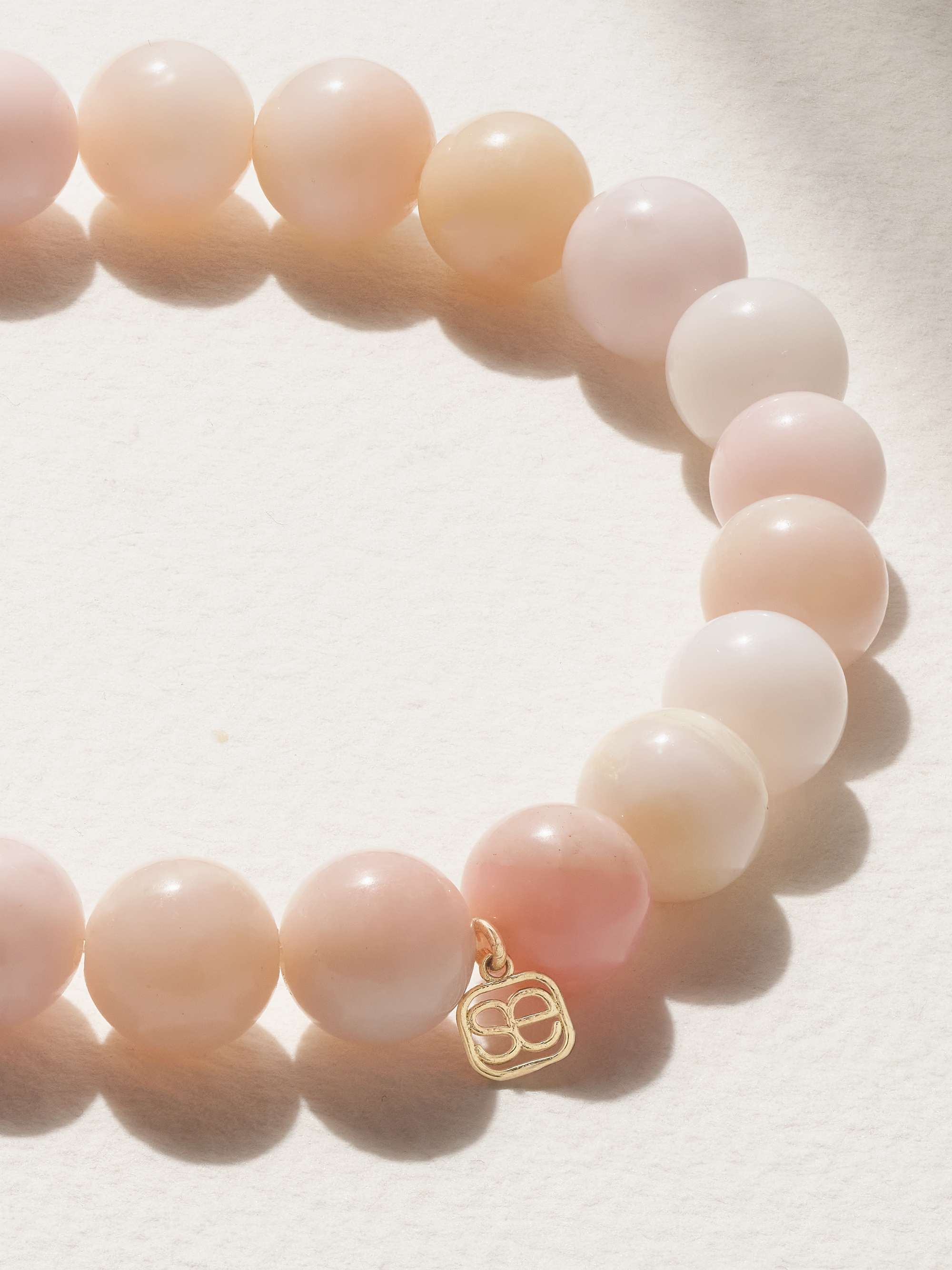 SYDNEY EVAN Happy Face 14-karat gold, opal and diamond bracelet