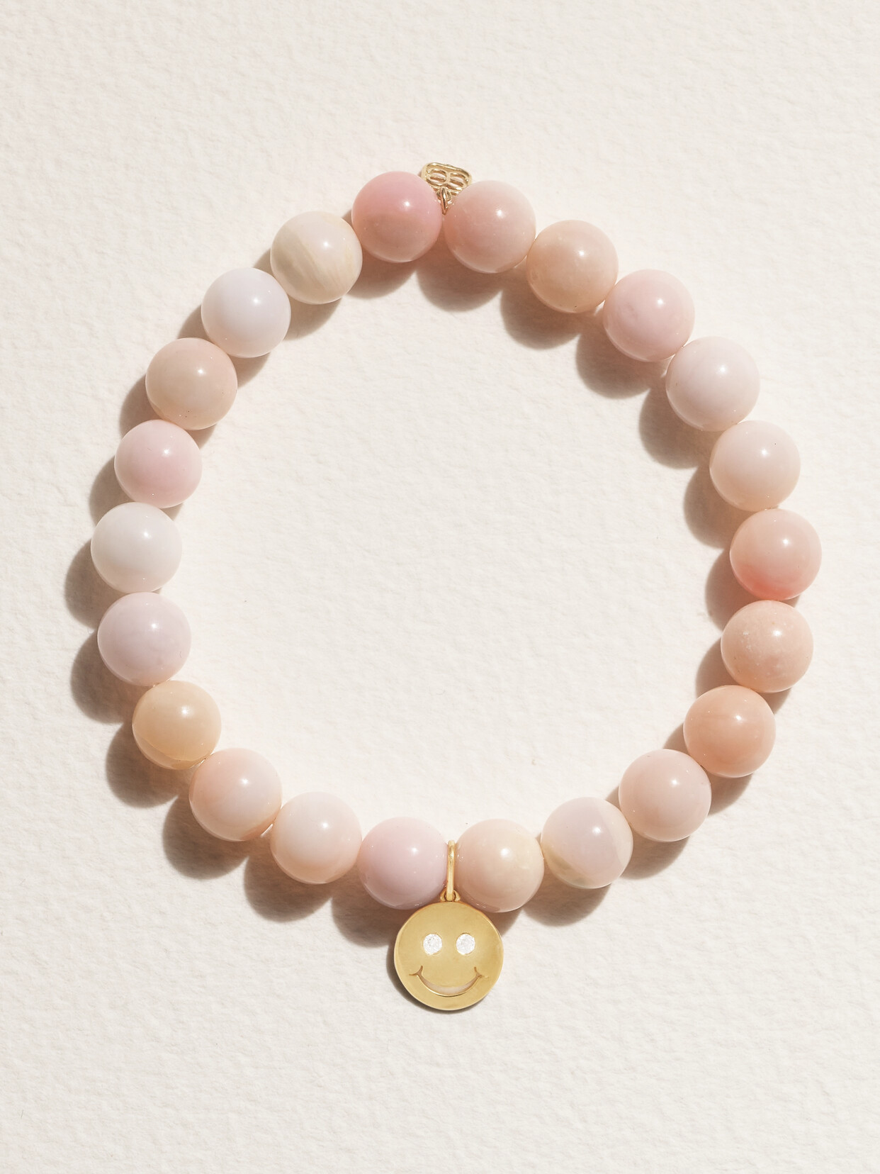 Sydney Evan Happy Face 14-karat Gold, Opal And Diamond Bracelet