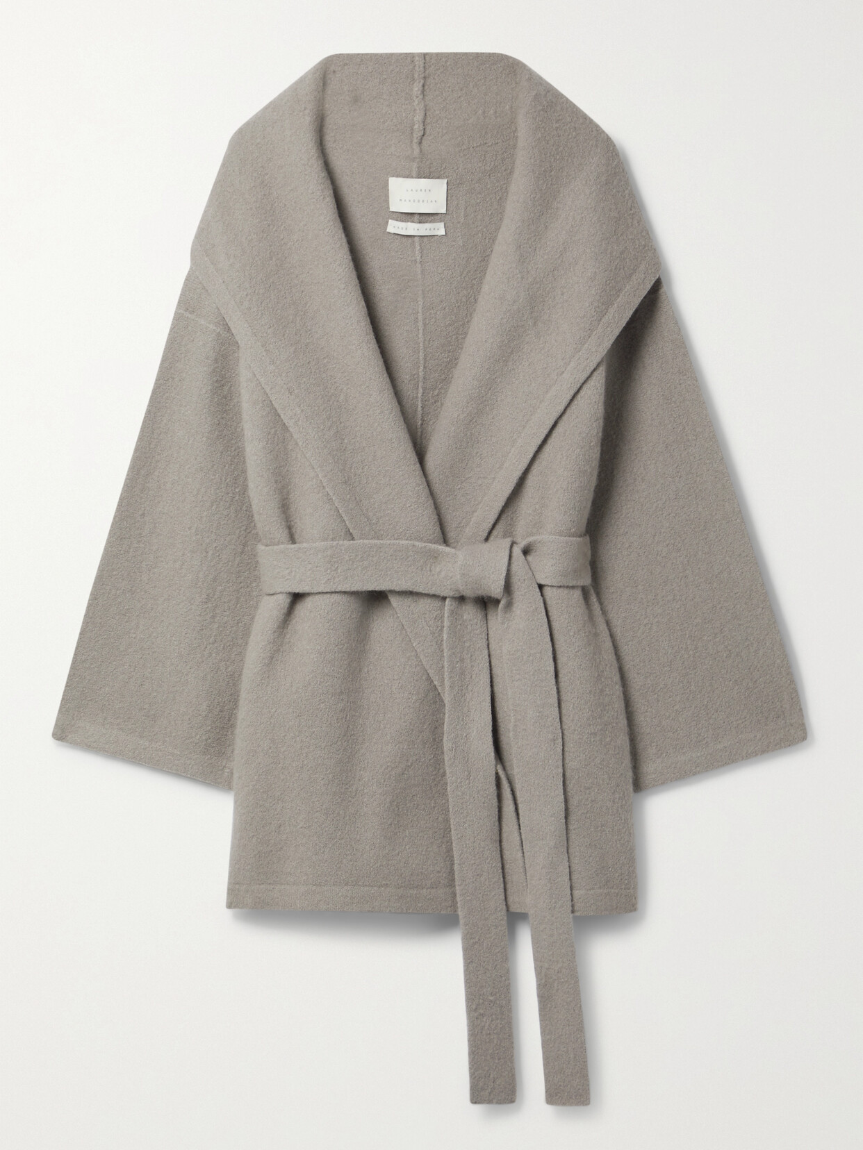 Lauren Manoogian - Belted Hooded Alpaca-blend Jacket - Gray