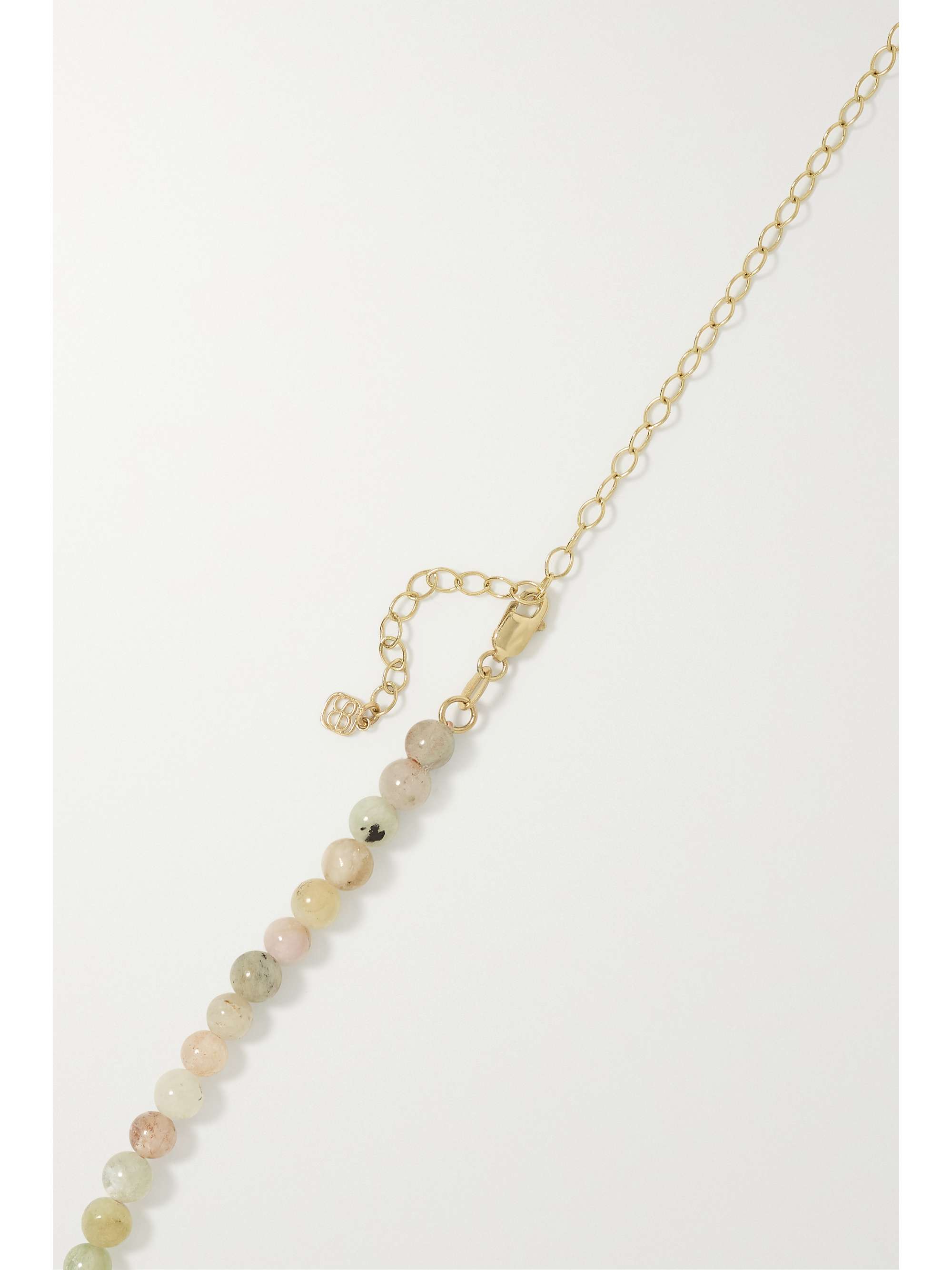 SYDNEY EVAN 14-karat gold, morganite and diamond choker