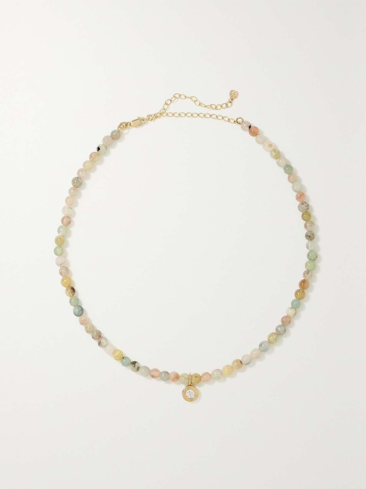 Sydney Evan - 14-karat Gold, Morganite And Diamond Choker - one size
