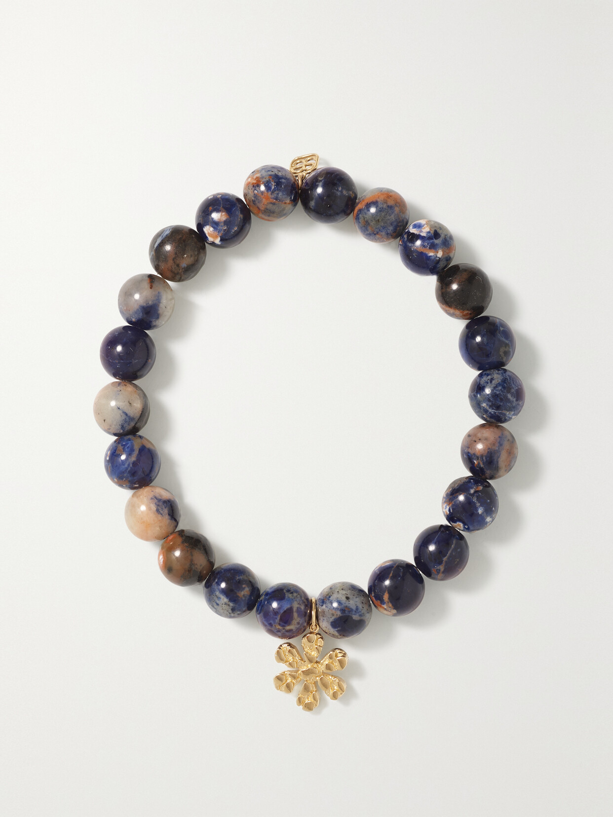 Sydney Evan - Nugget Daisy 14-karat Gold Sodalite Bracelet - one size