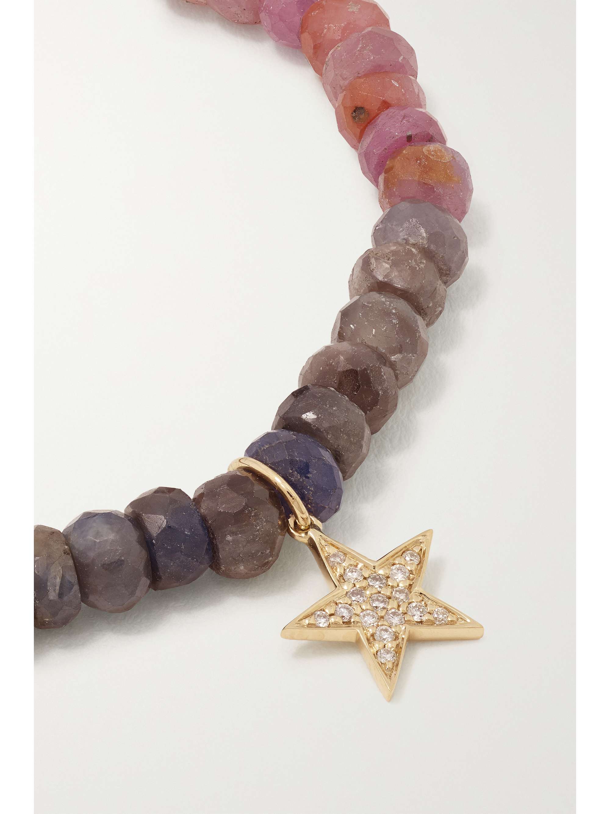 SYDNEY EVAN Star 14-karat gold, sapphire and diamond bracelet