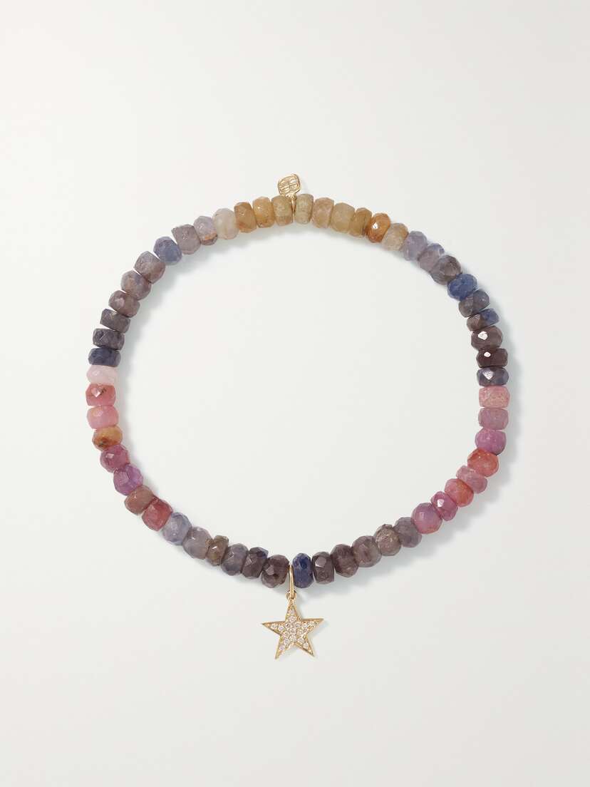 Sydney Evan Star 14-karat , Sapphire And Diamond Bracelet