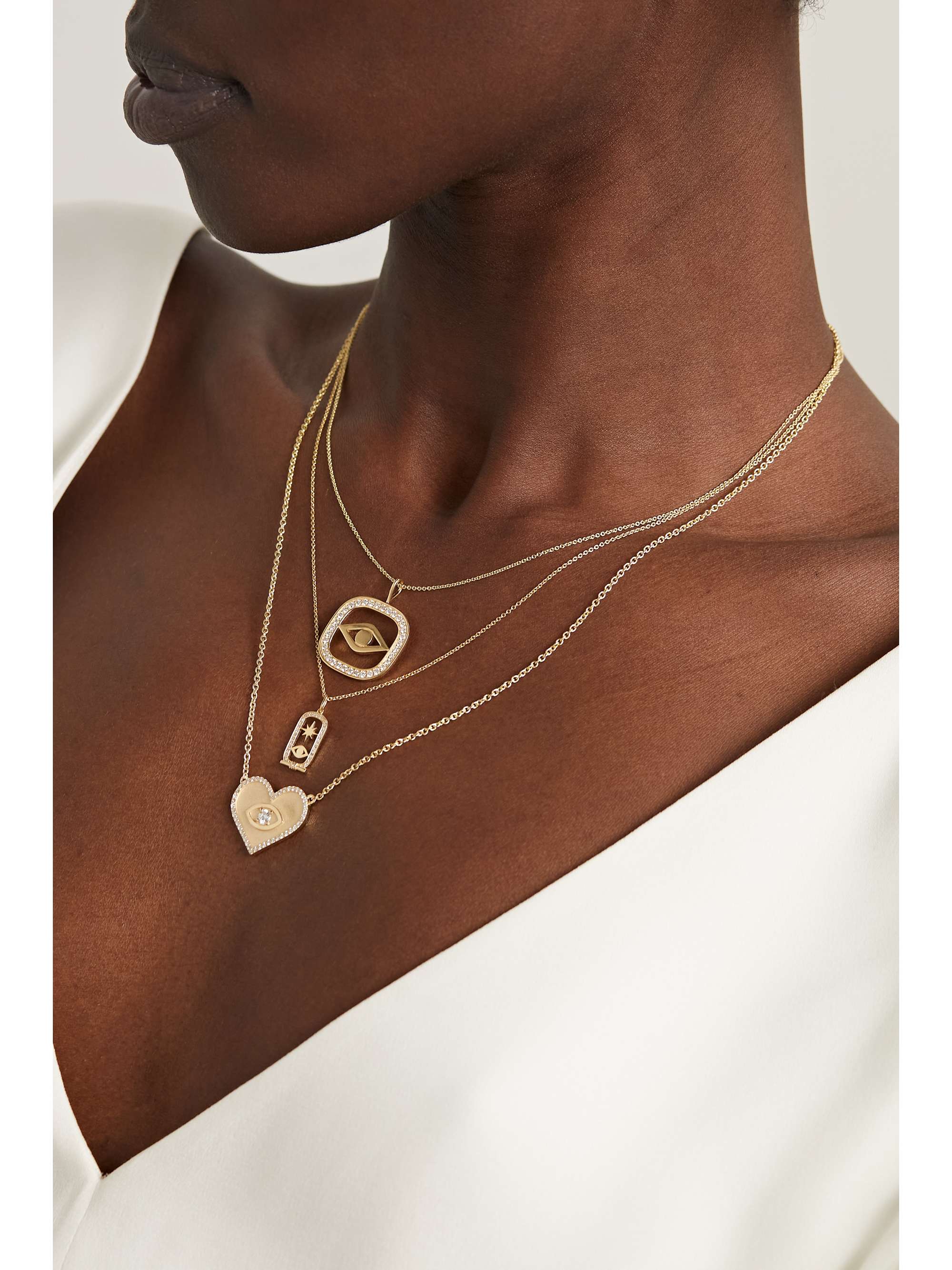 SYDNEY EVAN 14-karat gold diamond necklace