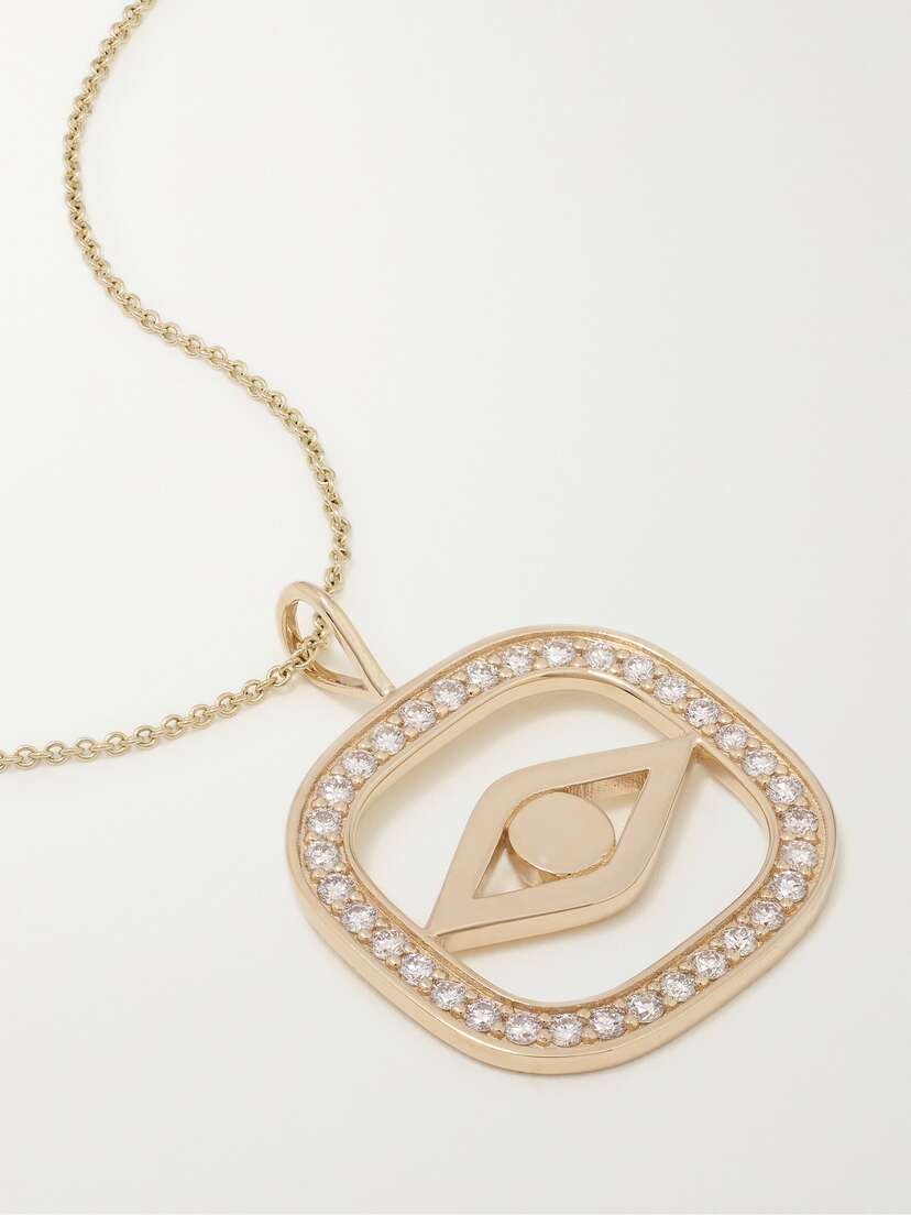 Sydney Evan 14-karat Gold Diamond Necklace