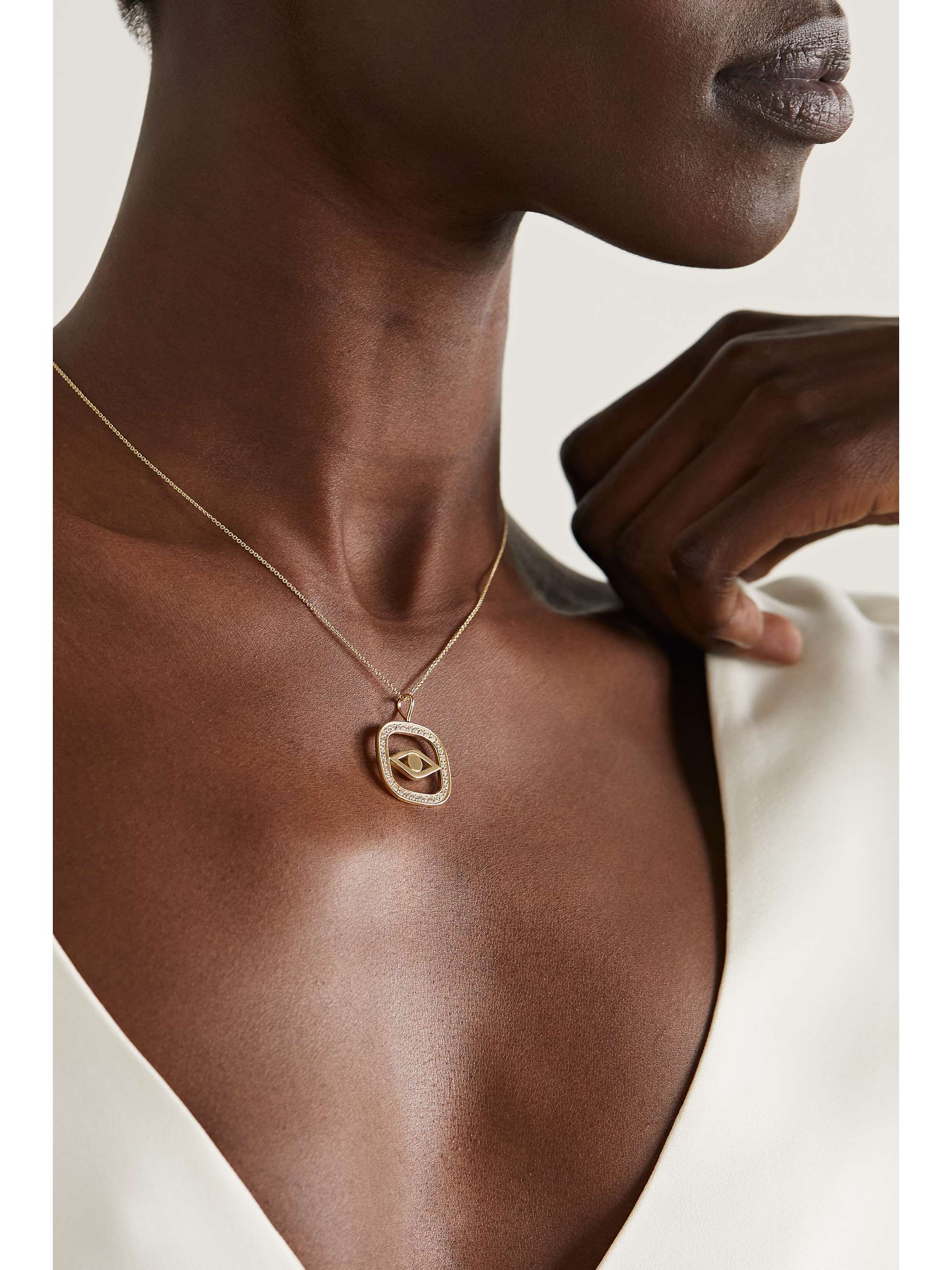 SYDNEY EVAN 14-karat gold diamond necklace